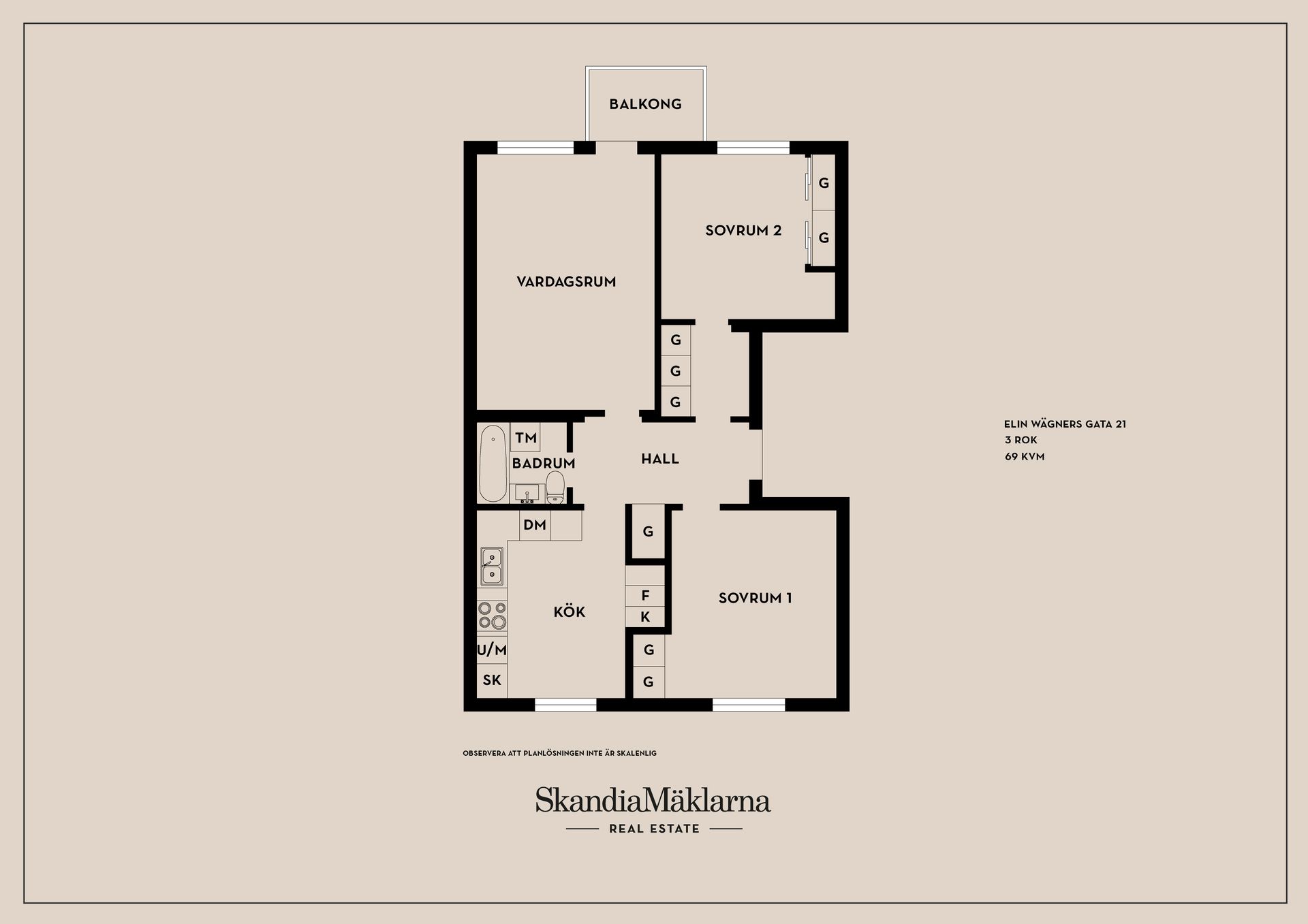 Bostadsrätt, Elin Wägners gata 21, Fruängen, Stockholm