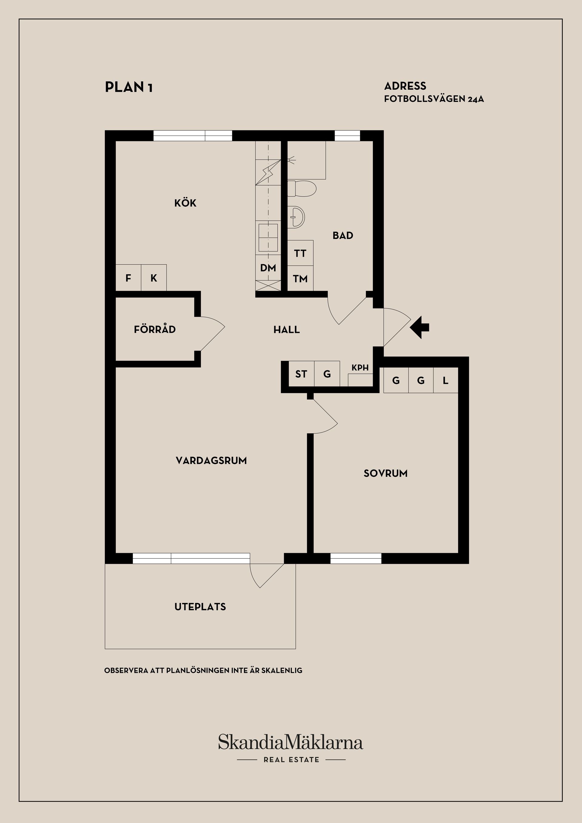 Bostadsrätt, Fotbollsvägen 24A, Brandholmen, Nyköping