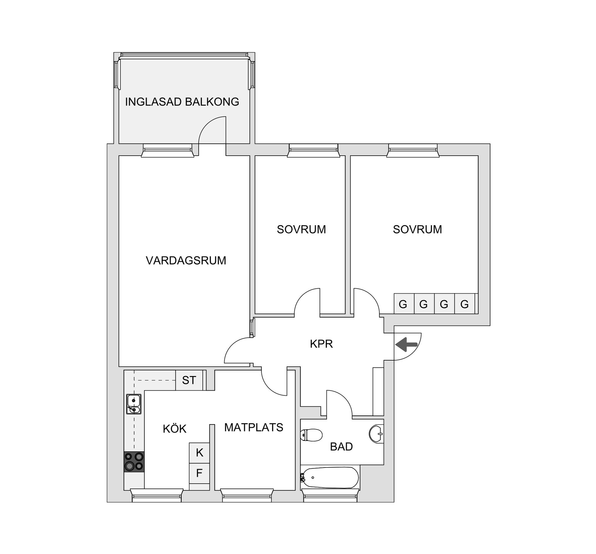 Bostadsrätt, Ågårdsvägen 45, Hjortsberg, Ljungby