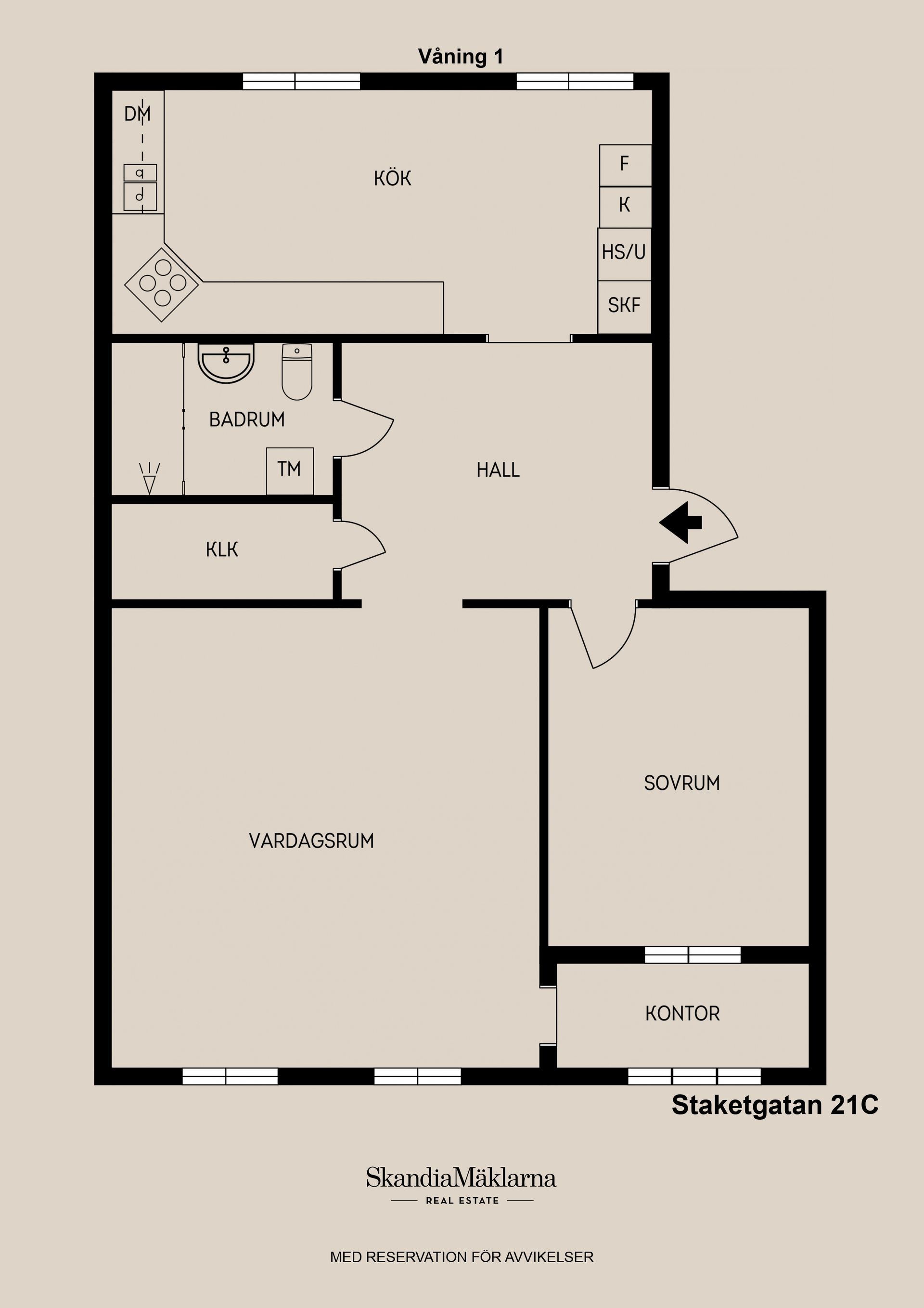 Bostadsrätt, Staketgatan 21C, Centralt/ norr, Gävle