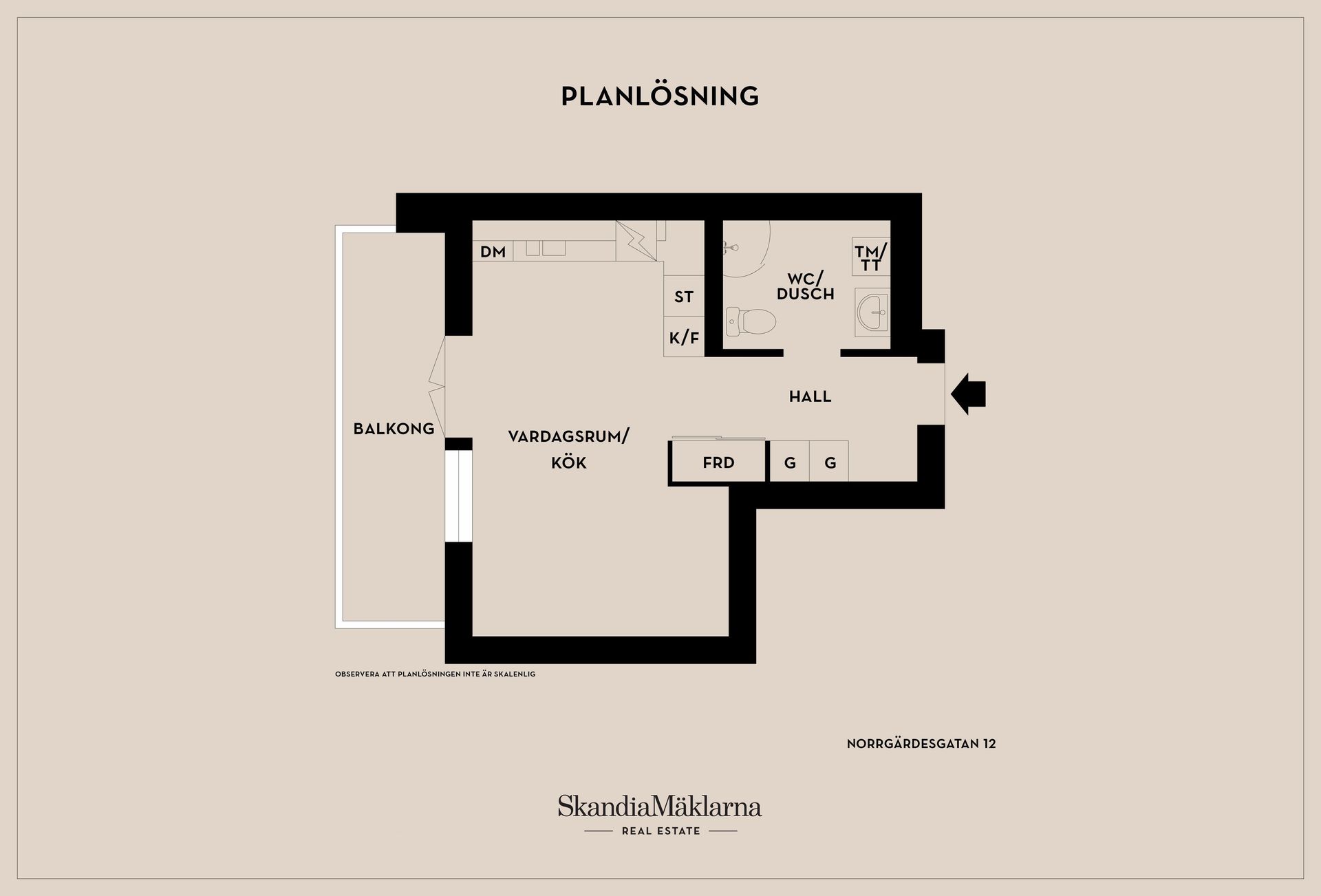 Bostadsrätt, Norrgärdesgatan 12, Norr, Eskilstuna