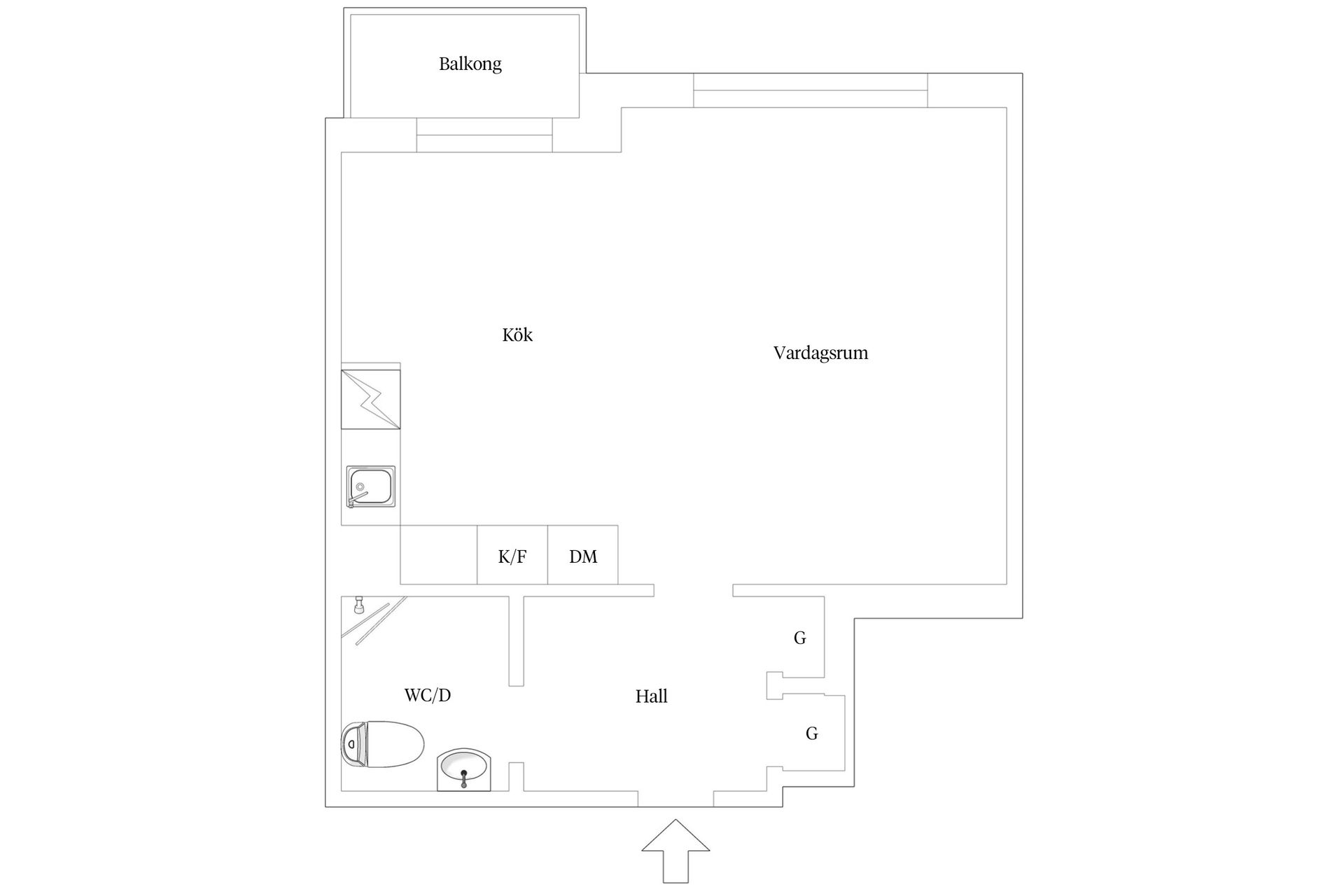 Bostadsrätt, Kungsklippan 12, 5 Tr, Kungsholmen - Rådhuset, Stockholm