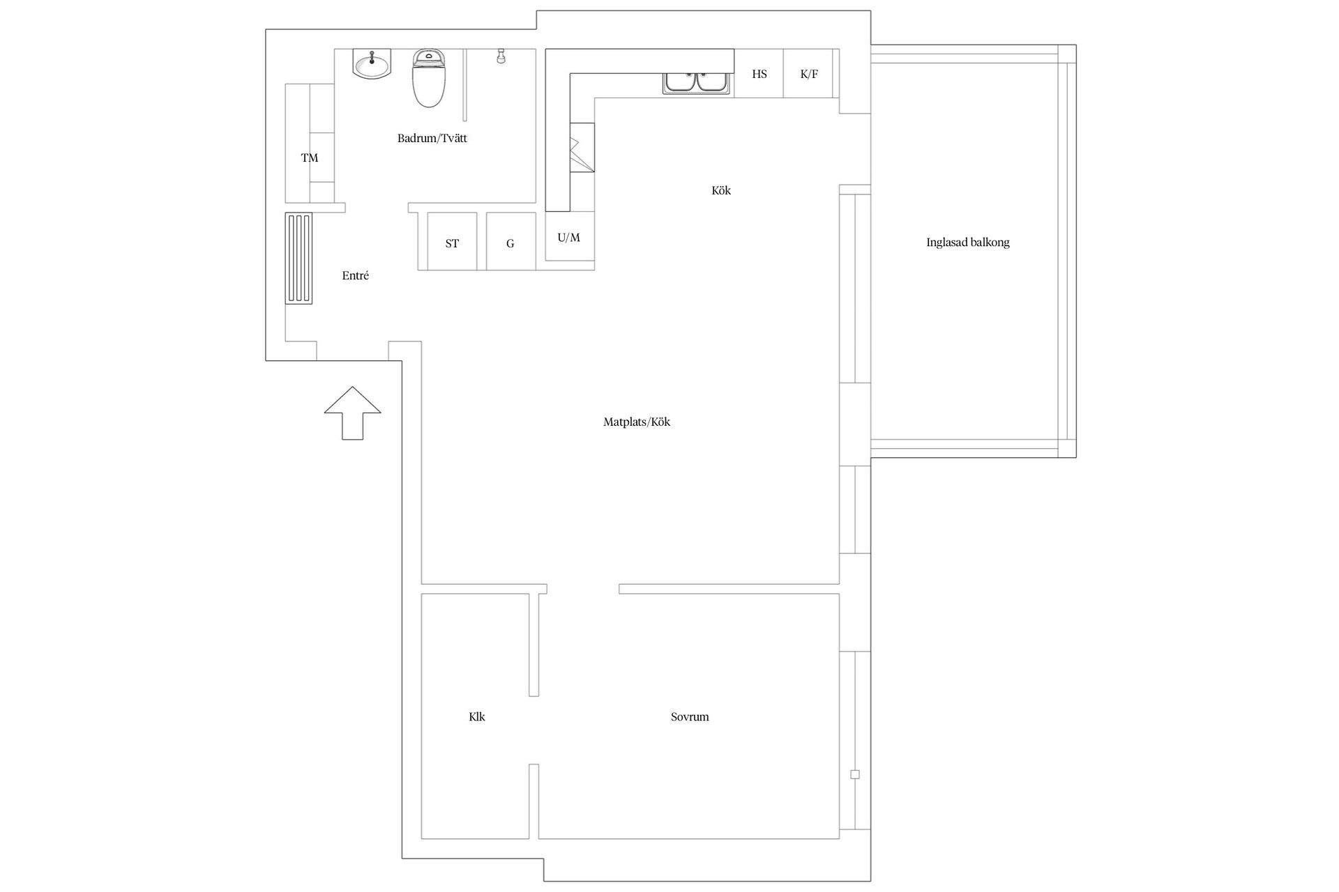 Bostadsrätt, Södra Järnvägsgatan 4J, Söder, Växjö