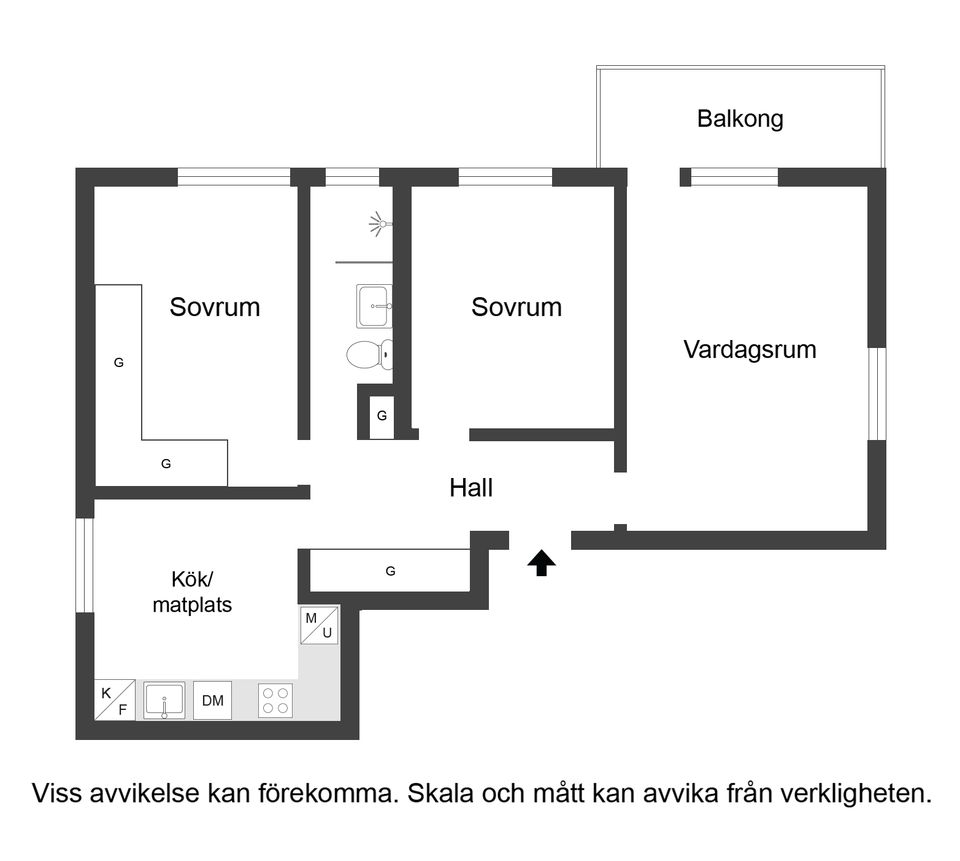 Bostadsrätt, Vingåkersvägen 3C, Centralt, Katrineholm