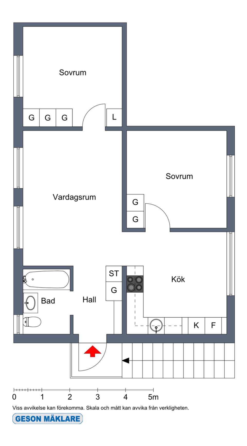 Bostadsrätt, Bangårdsvägen 55D, Rimbo, Norrtälje