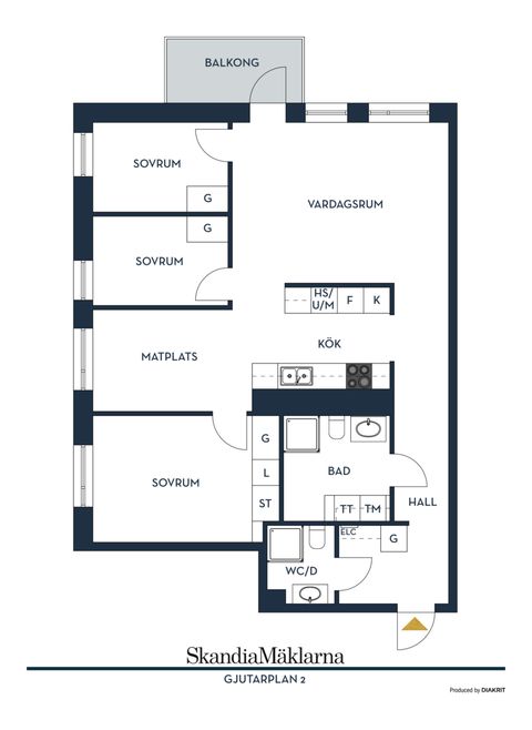 Bostadsrätt, Gjutarplan 2, Kallhäll, Järfälla
