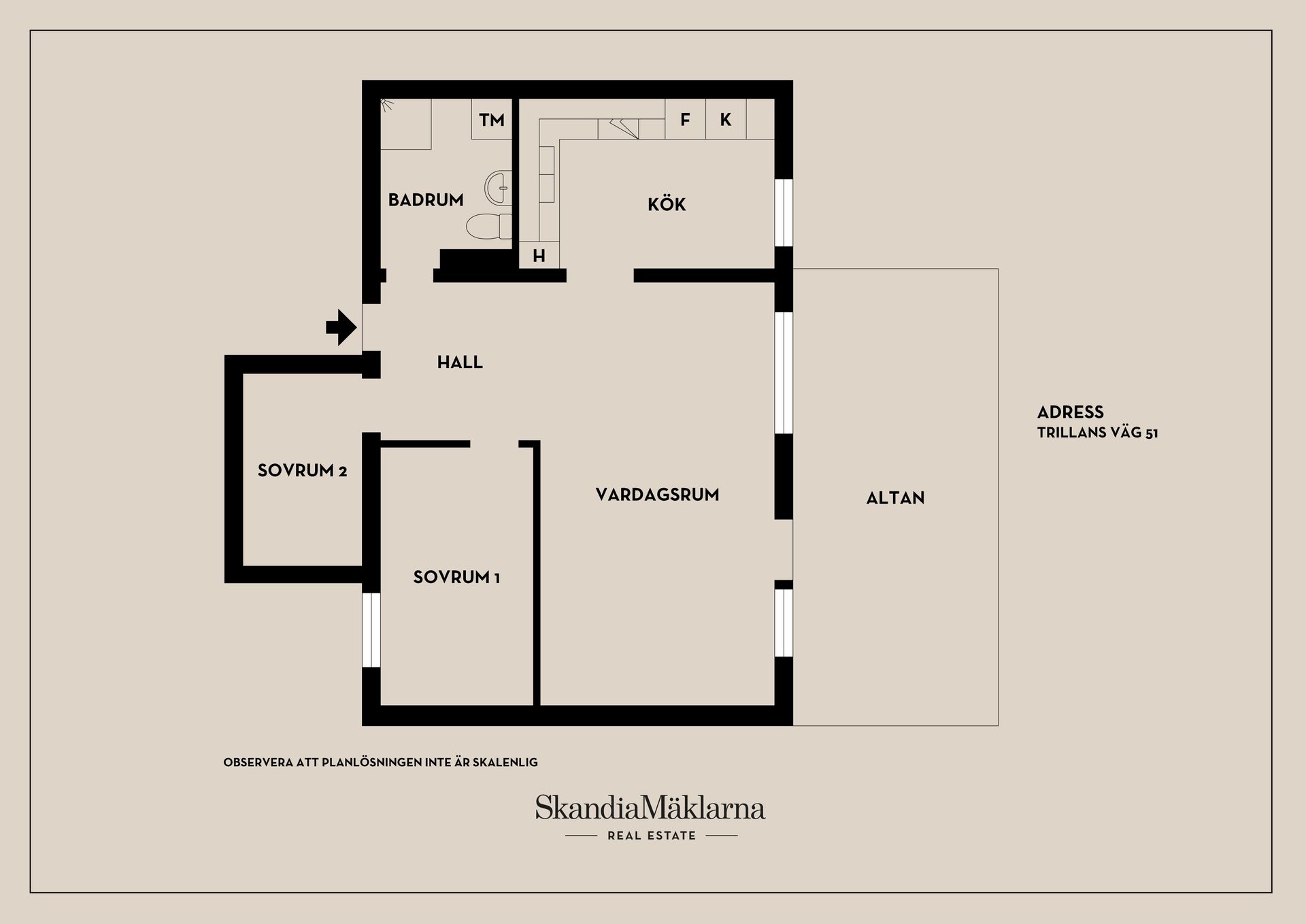 Bostadsrätt, Trillans väg 51, Jarlaberg, Nacka