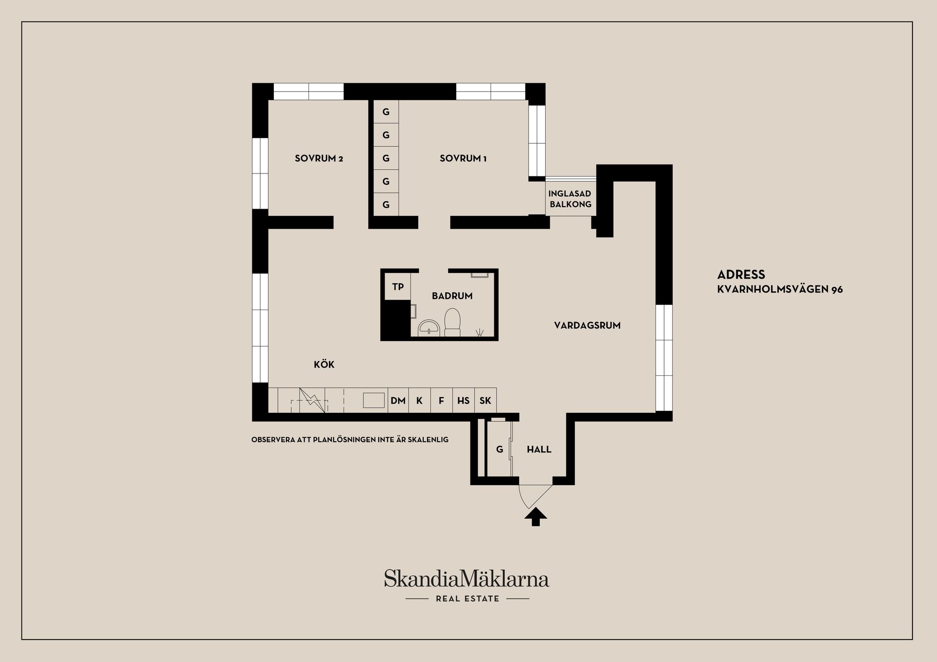 Bostadsrätt, Kvarnholmsvägen 96, Kvarnholmen, Nacka
