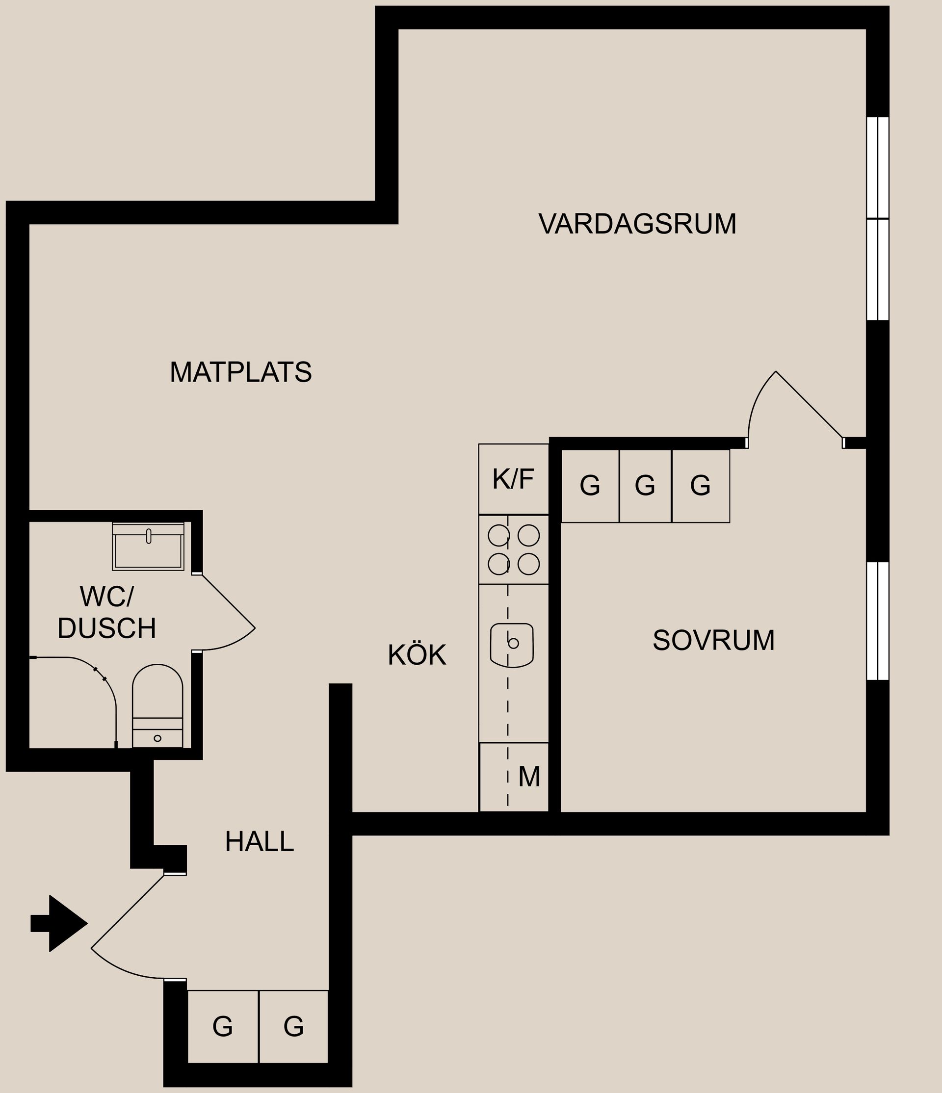 Bostadsrätt, Albrektsvägen 96, Centralt, Söder, Norrköping