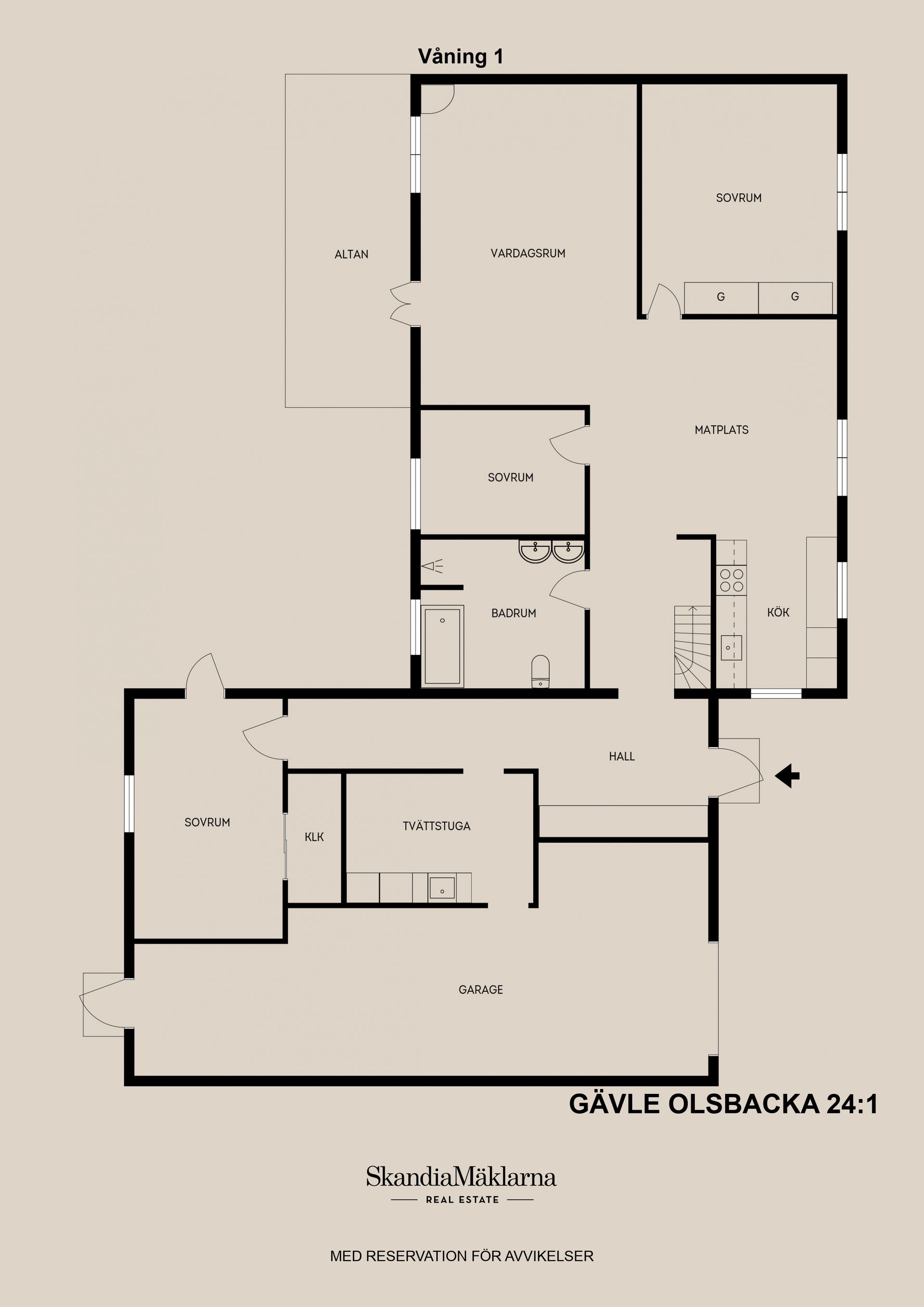 Villa, Lokattvägen 18, Olsbacka, Gävle