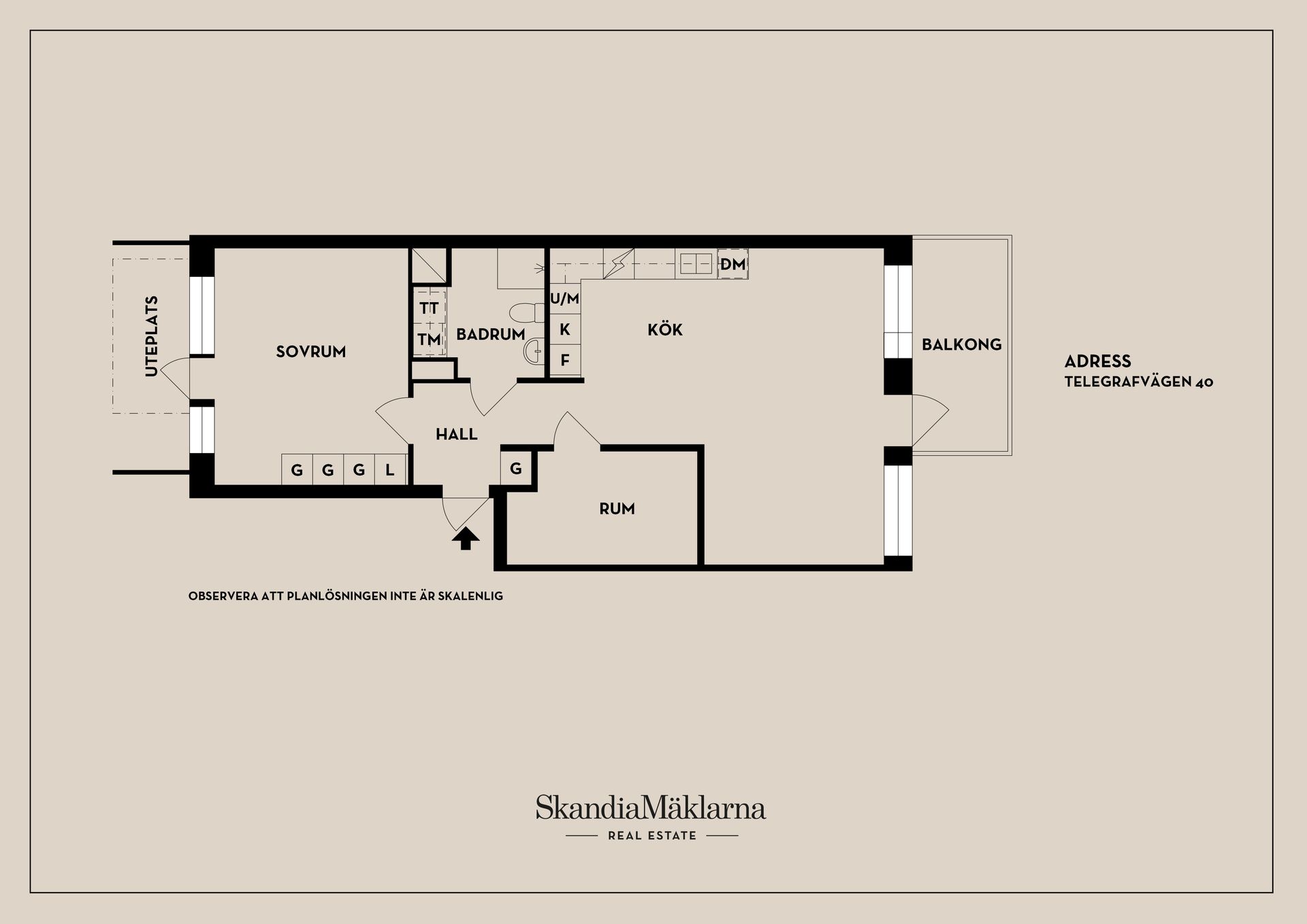 Bostadsrätt, Telegrafvägen 40, Telegrafberget, Nacka, Nacka