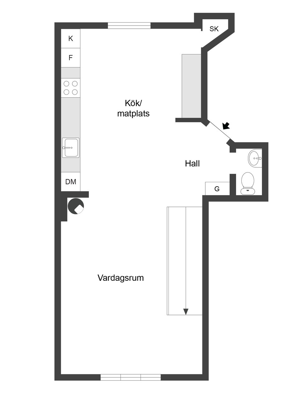 Bostadsrätt, Hörngatan 23G, Söder, Norrköping
