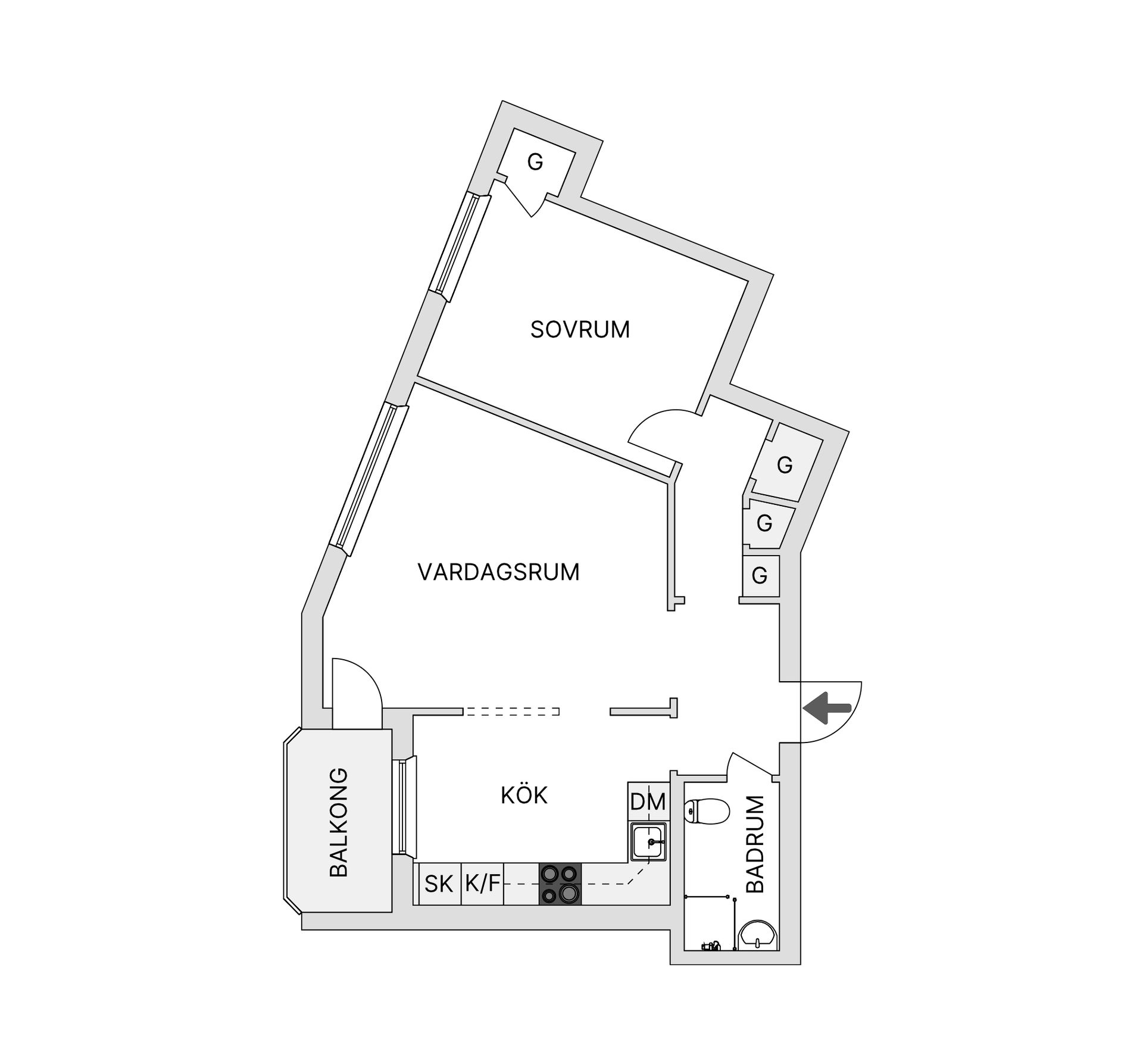 Bostadsrätt, Fjällgatan 47B, Tullen, Borås