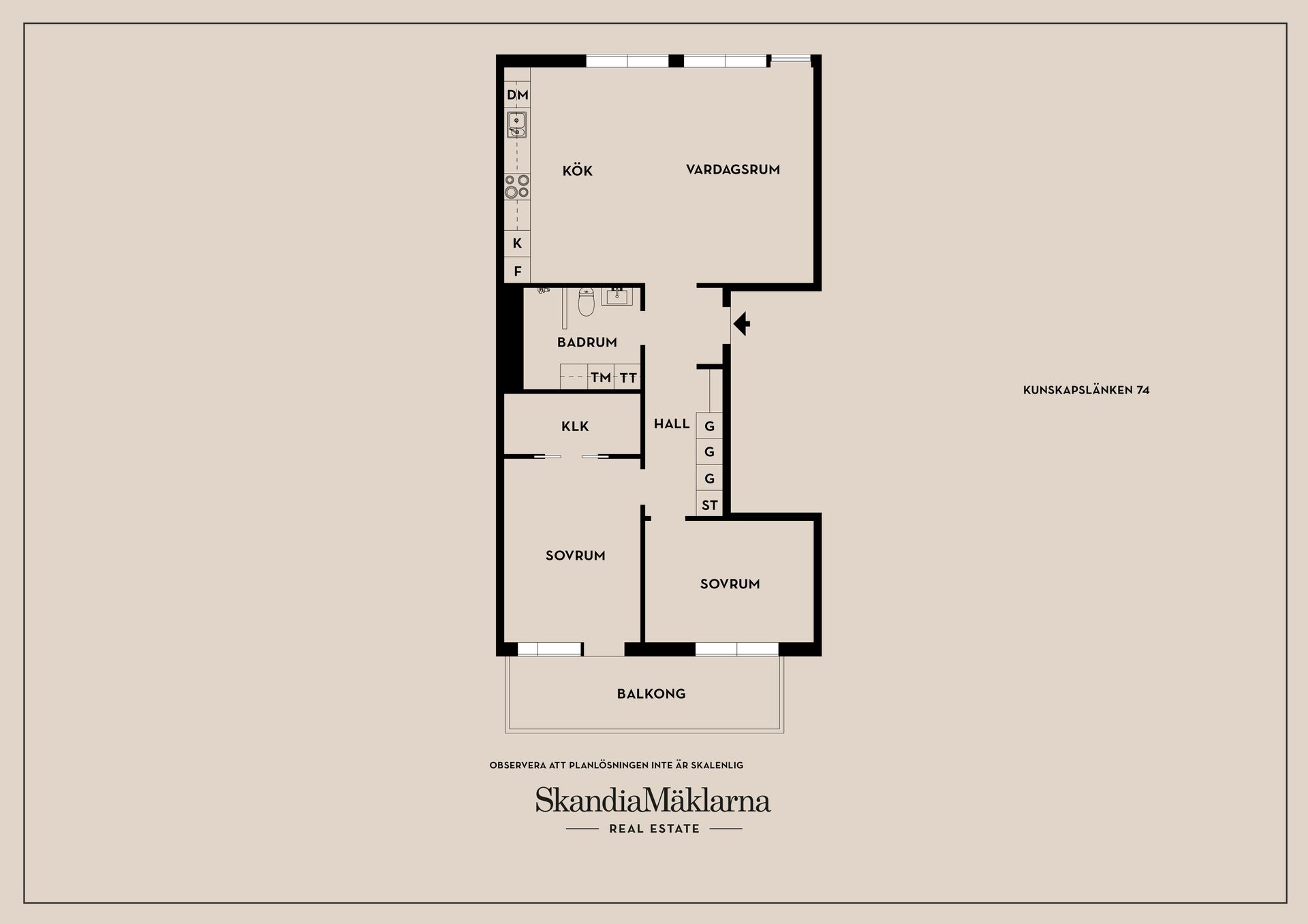 Bostadsrätt, Kunskapslänken 74, Vallastaden, Linköping