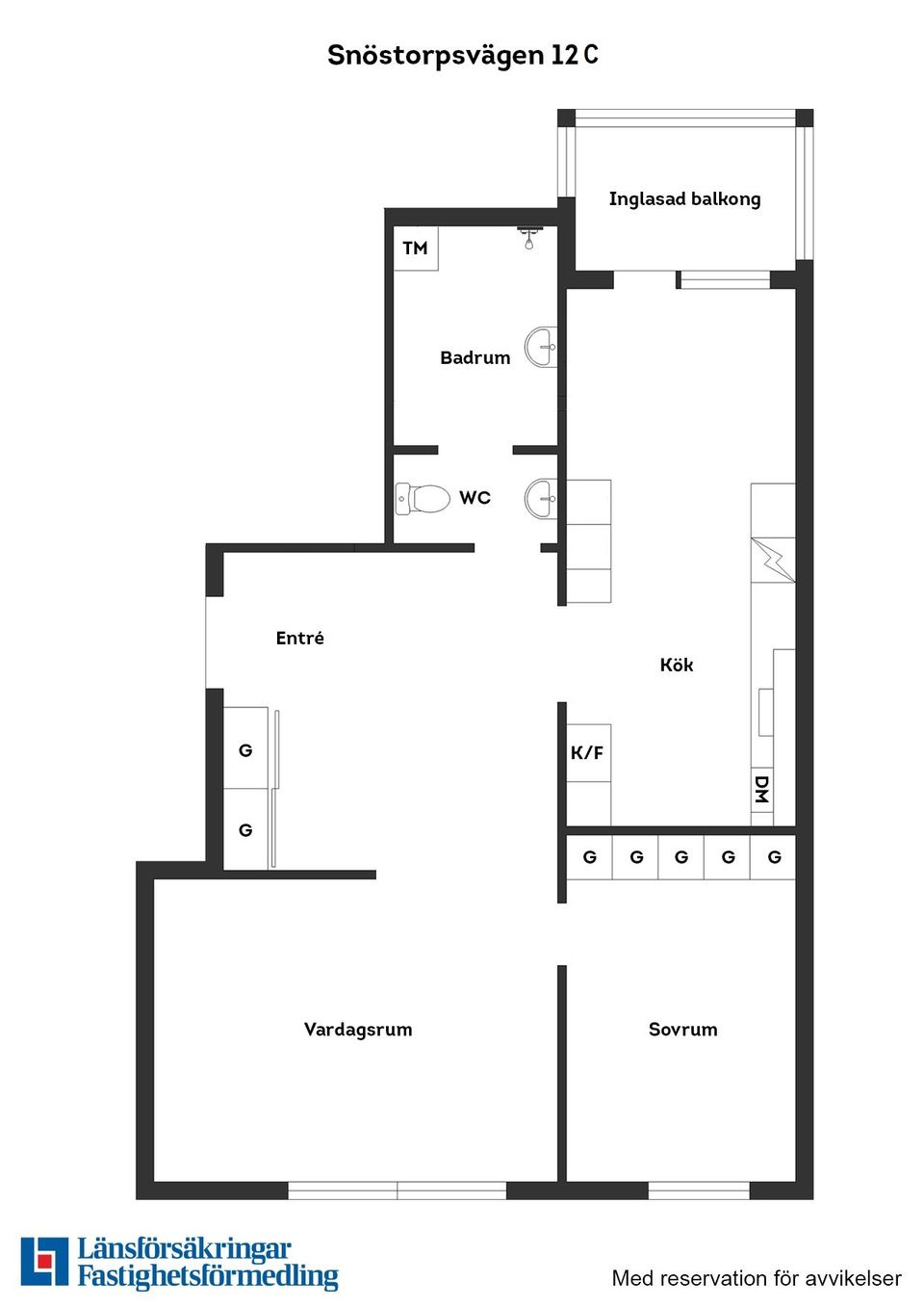 Bostadsrätt, Snöstorpsvägen 12C, Centrum, Halmstad