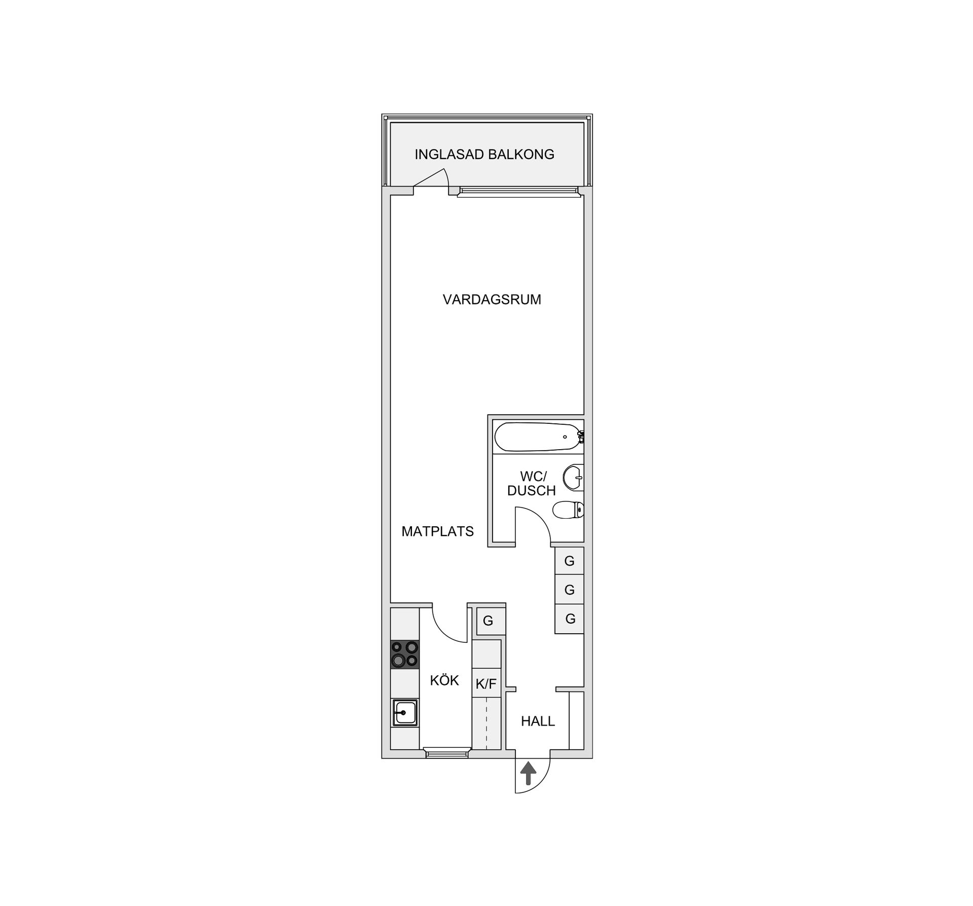 Bostadsrätt, Färgargränd 1, Lugnvik, Östersund