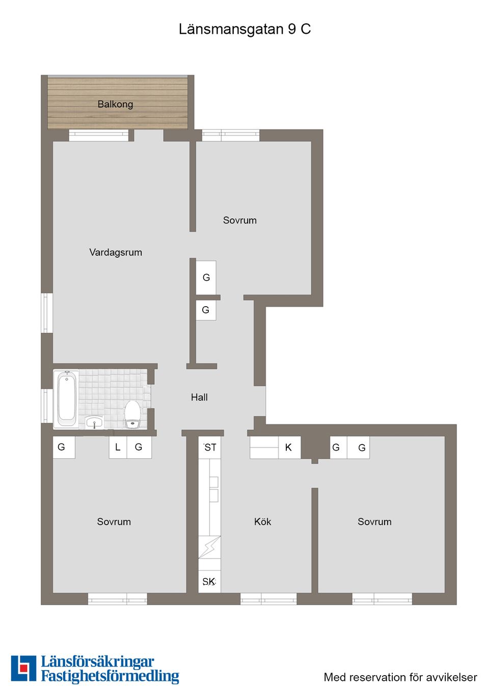 Bostadsrätt, Länsmansgatan 9 C, Norrmalm, Skövde