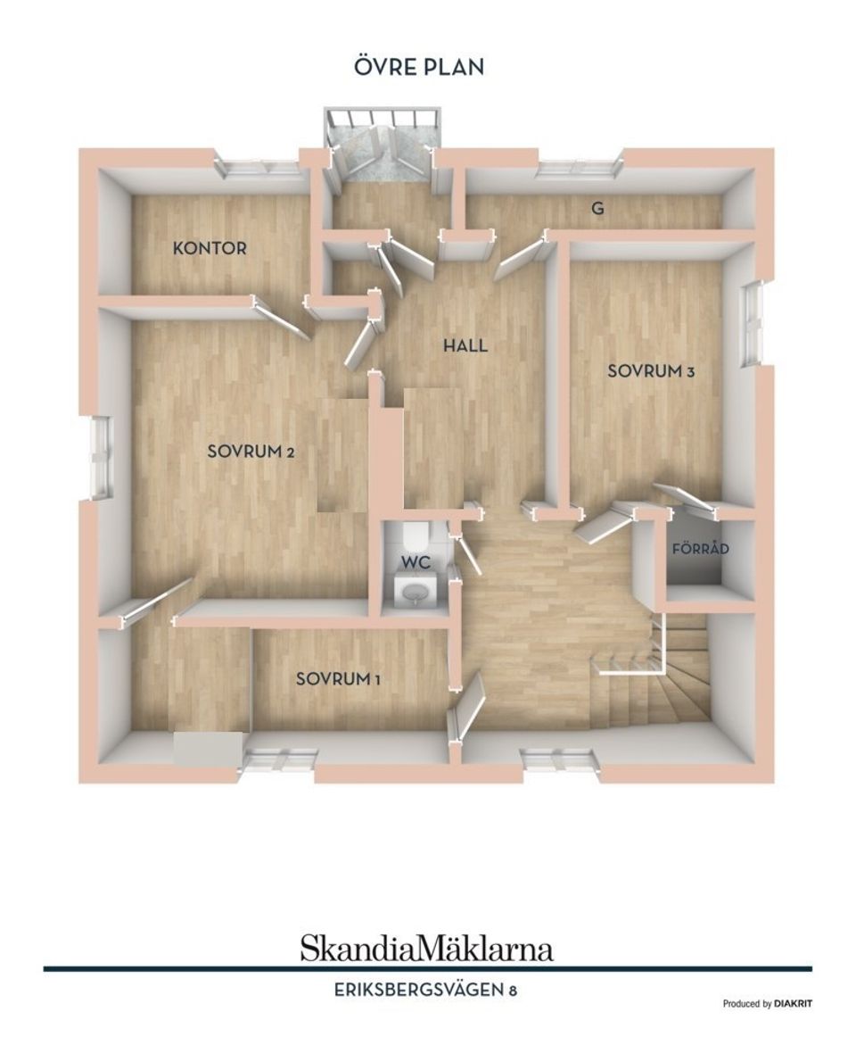 Villa, Eriksbergsvägen 8, Linghed, Falun