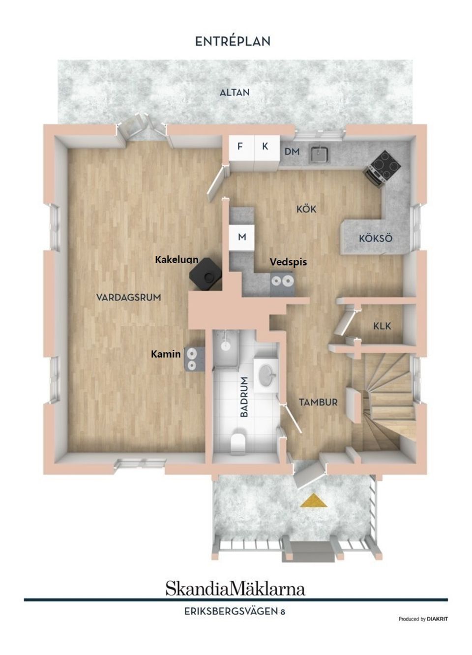 Villa, Eriksbergsvägen 8, Linghed, Falun