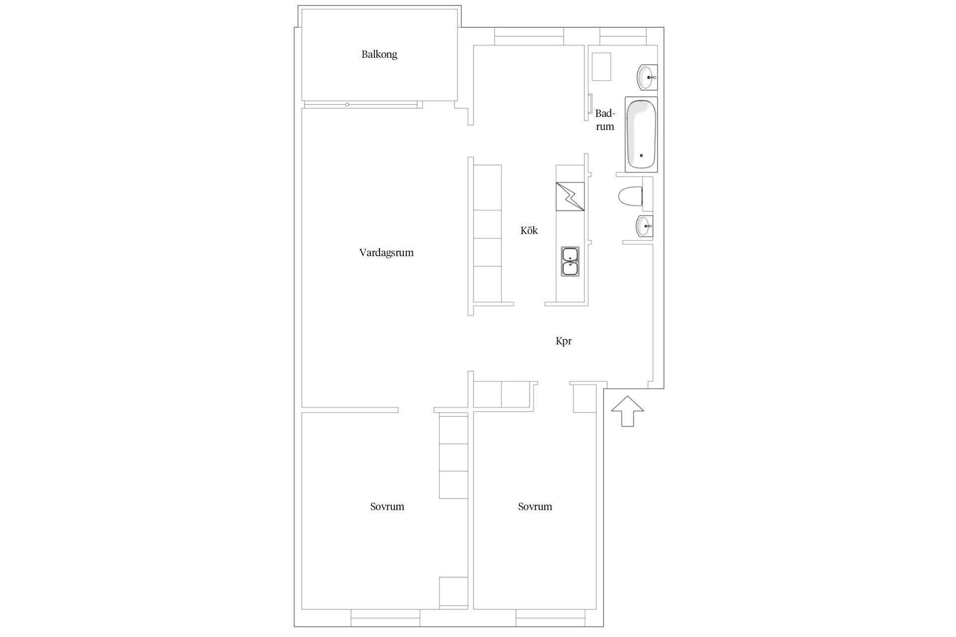 Bostadsrätt, Gröna Gatan 51, Majorna - Gråberget, Göteborg