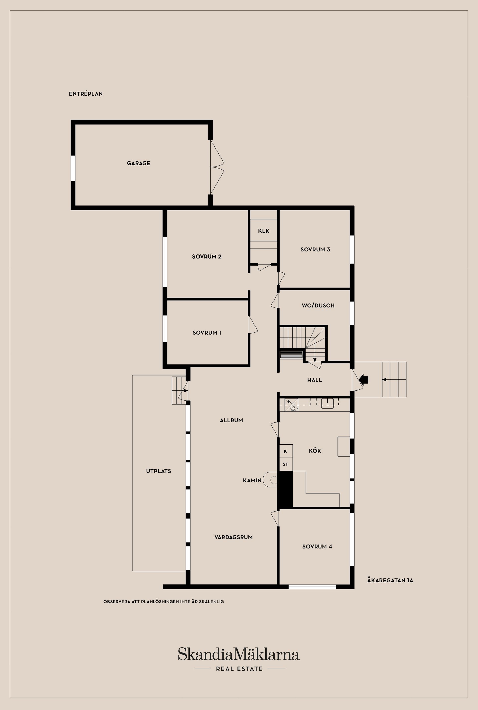 Villa, Åkaregatan 1A, Hyllinge, Åstorp
