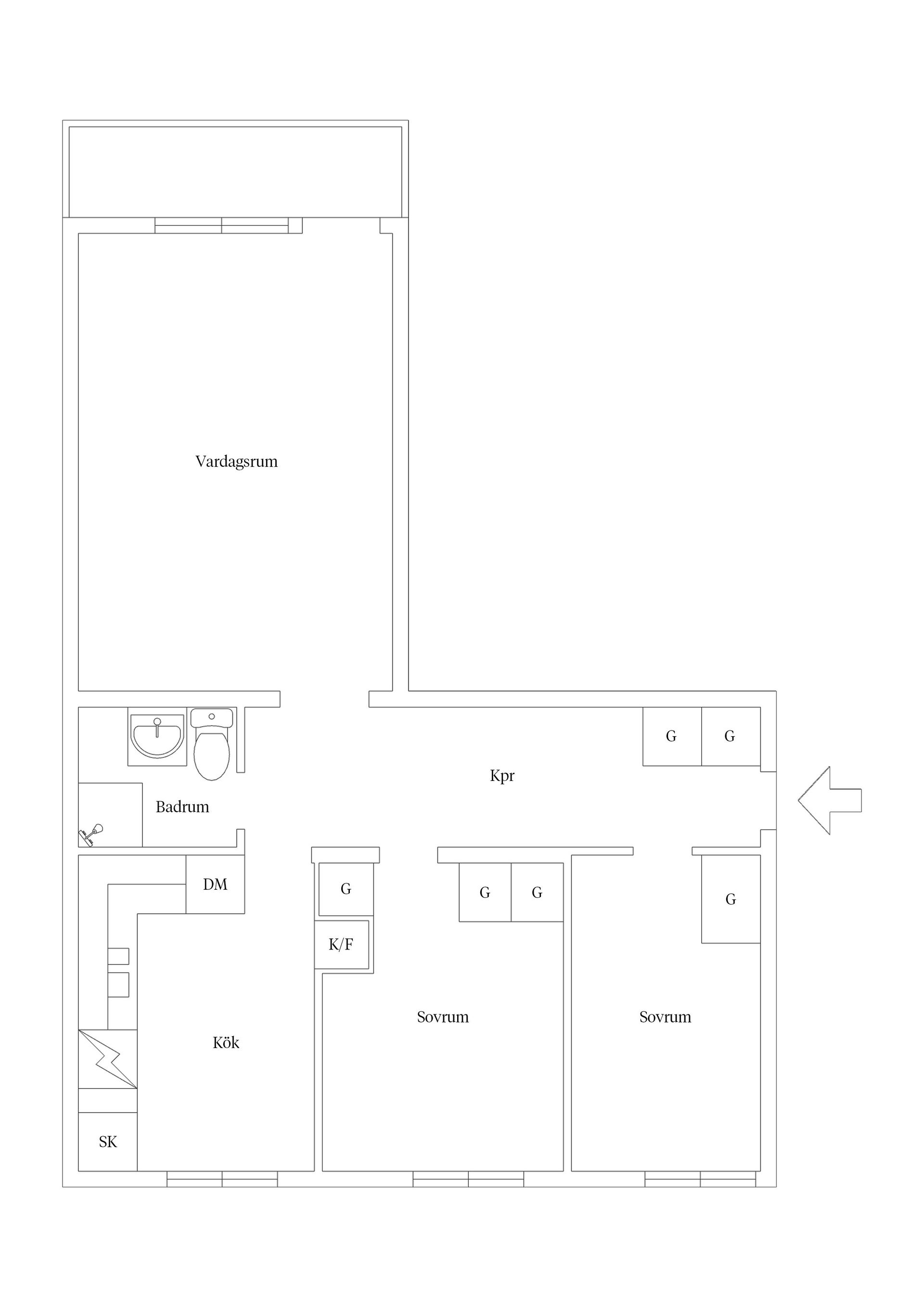 Bostadsrätt, Gnejsvägen 12B, Eriksberg, Uppsala