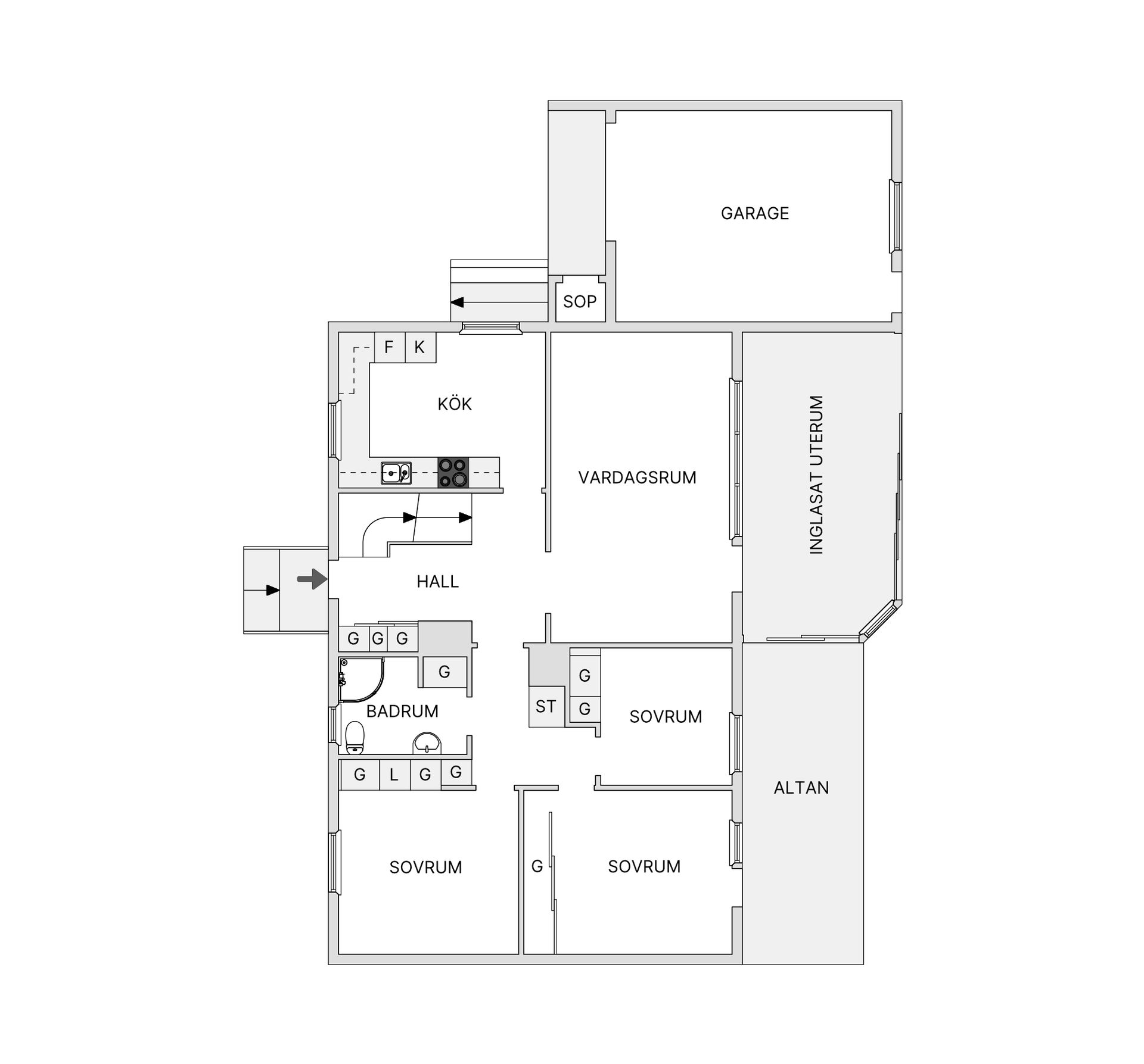 Villa, Sandgatan 10, Getinge, Halmstad