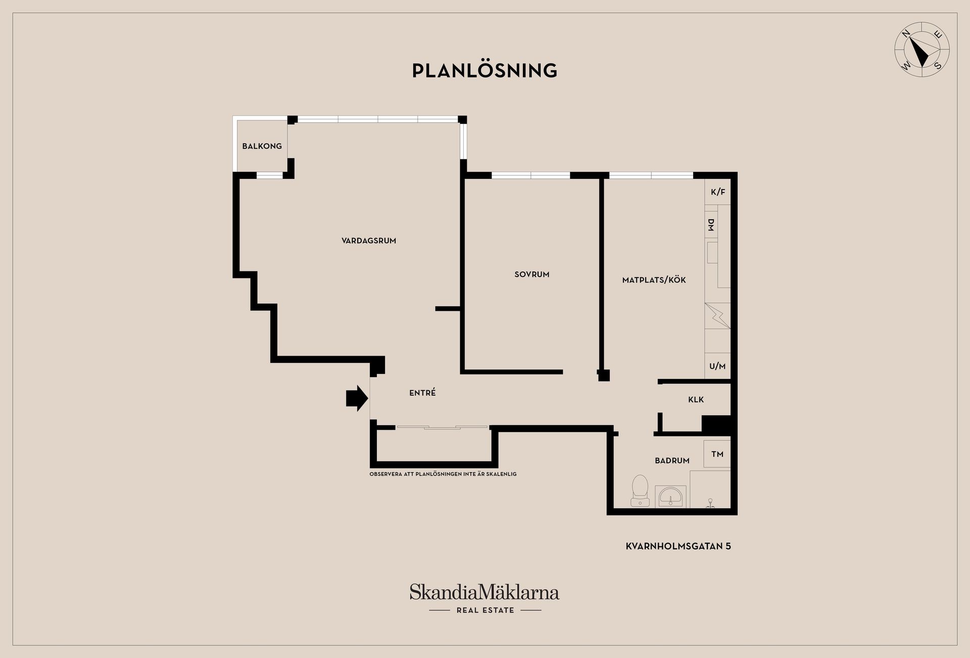 Bostadsrätt, Kvarnholmsgatan 5, Tågaborg, Helsingborg