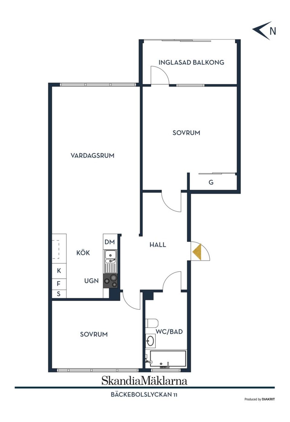 Bostadsrätt, Bäckebolslyckan 11, Göteborg