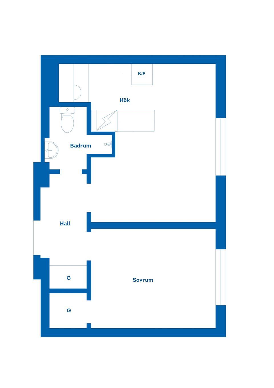 Bostadsrätt, Brändströmsgatan 13A, Väster, Gävle