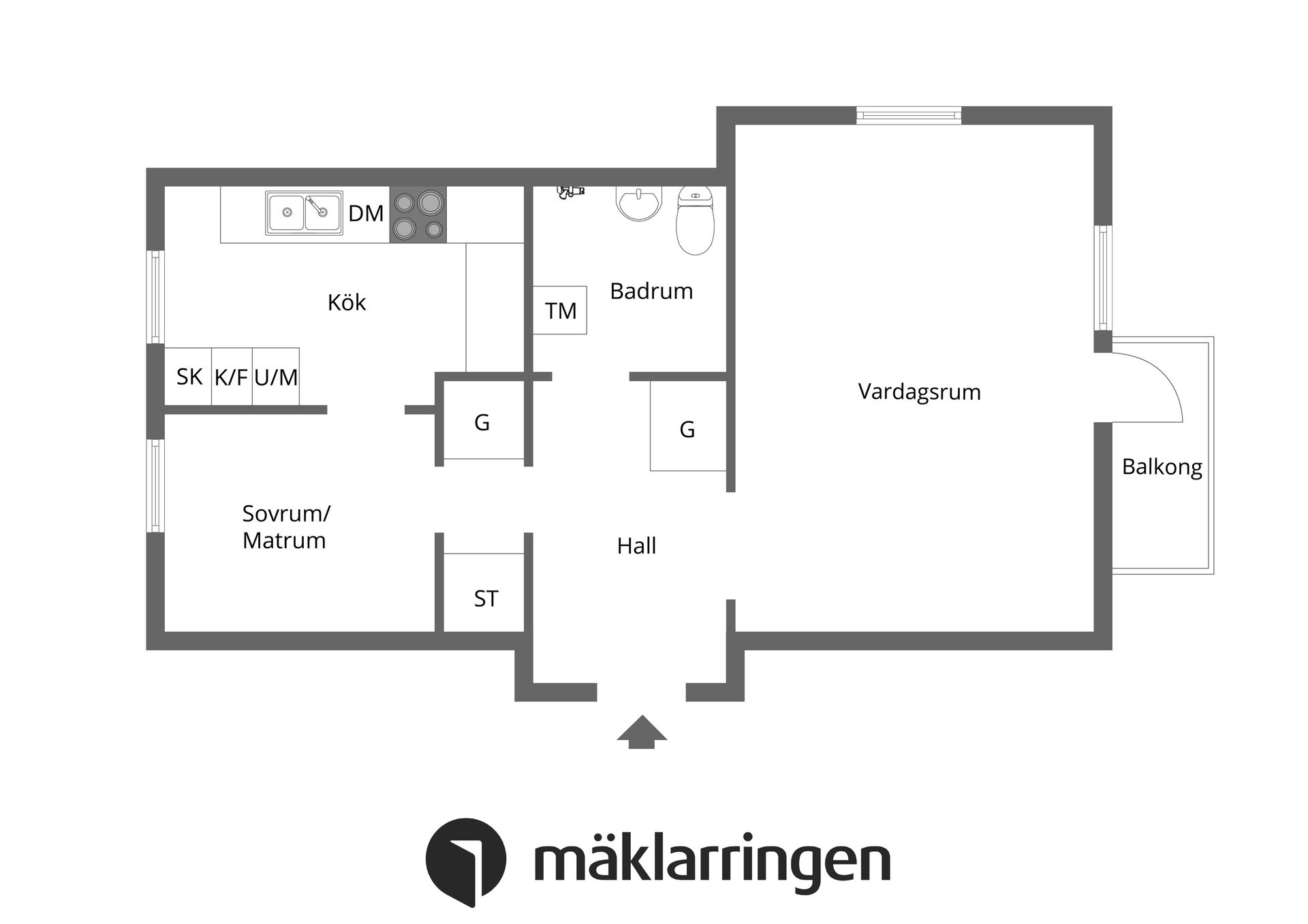 Bostadsrätt, Bergsgatan 4, Sankt Ilian, Enköping