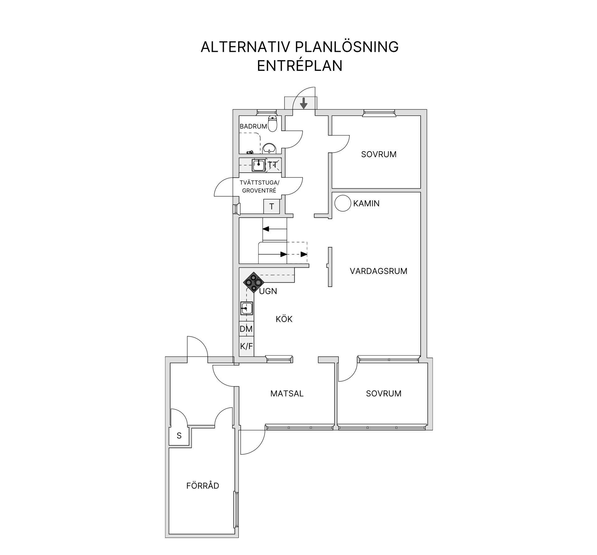 Villa, Kornhills Norrgränd 21, Vallås, Halmstad