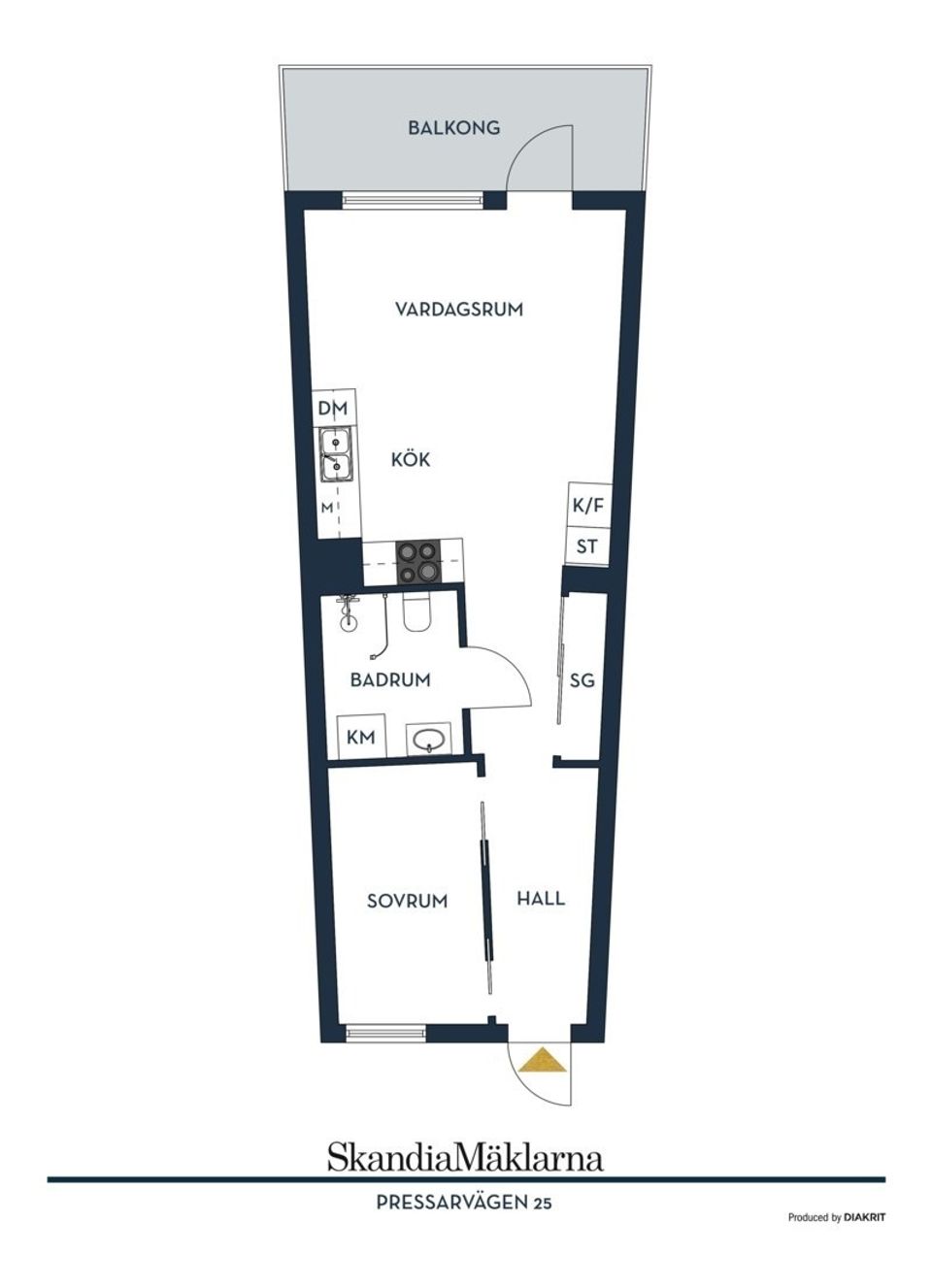 Bostadsrätt, Pressarvägen 25, våning 4 av 4, Kallhäll, Järfälla