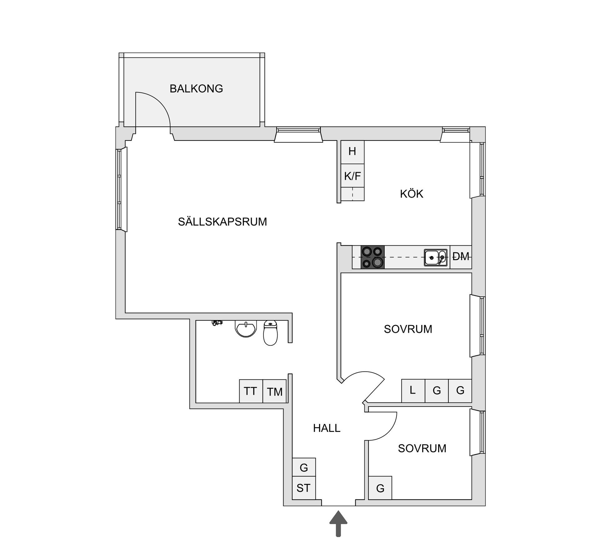 Bostadsrätt, Majrovägen 29 2tr, Gubbängen, Stockholm