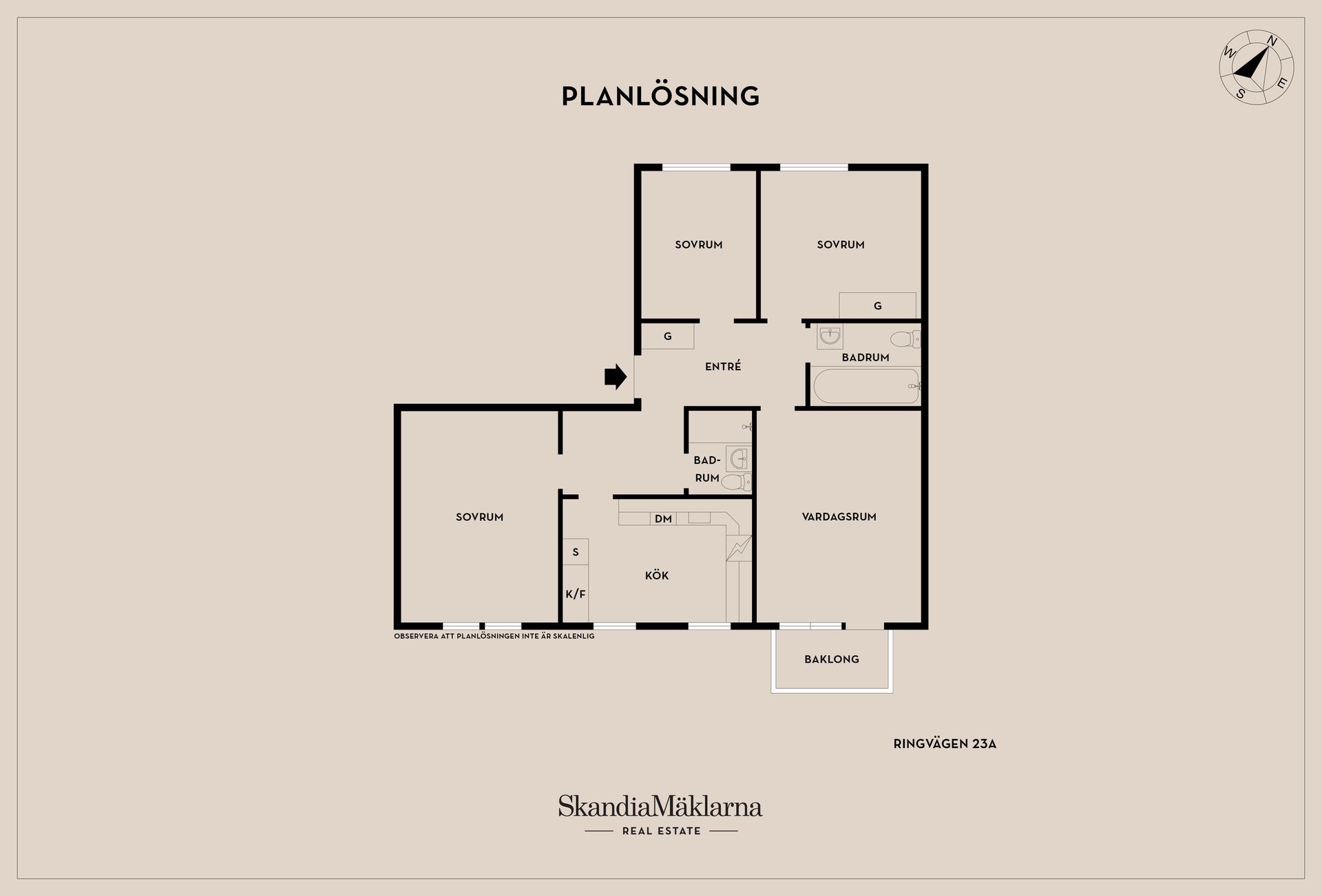 Bostadsrätt, Ringvägen 23A, Östra, Mjölby