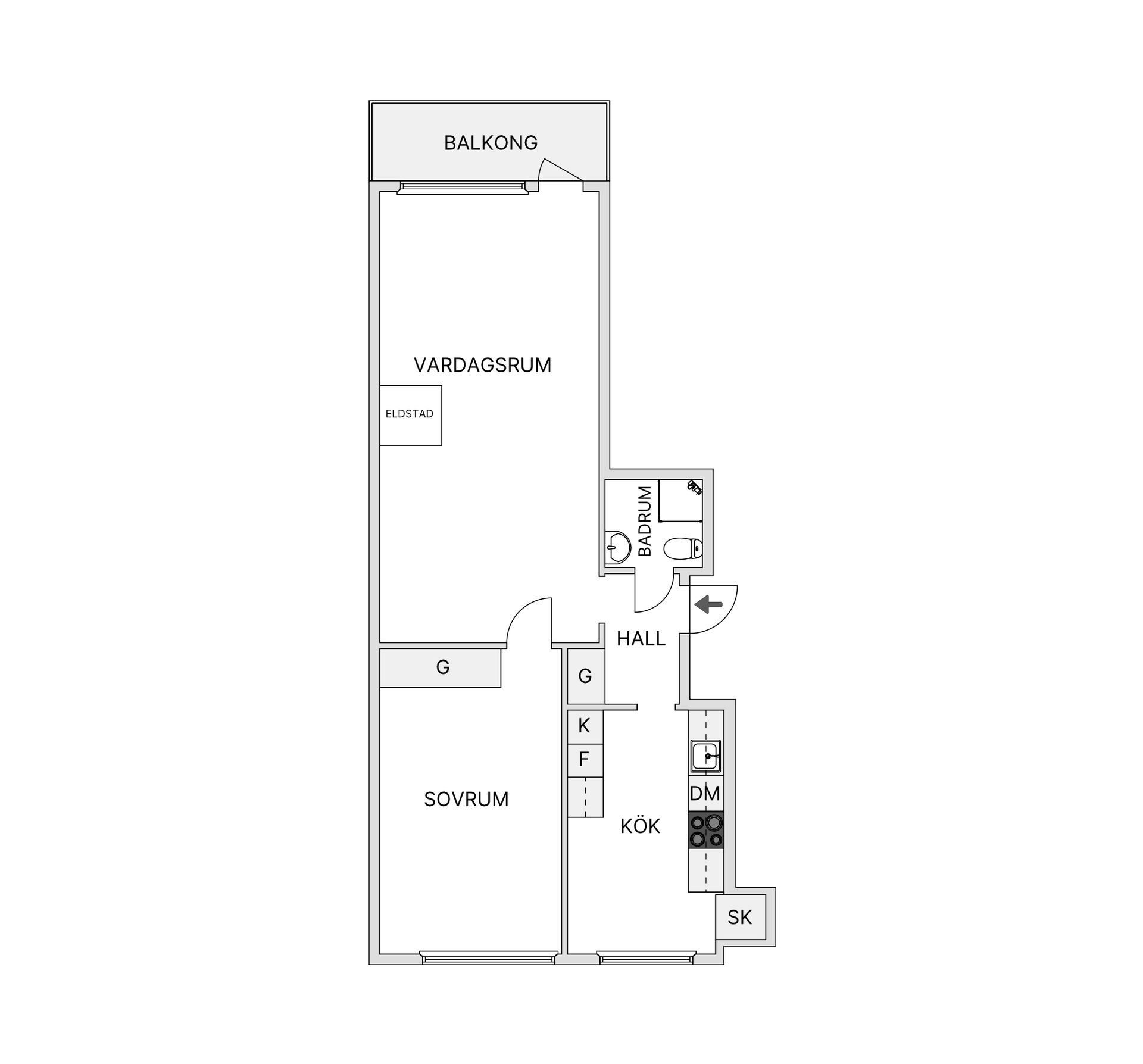 Bostadsrätt, Kungsgatan 52B, Centrum, Uppsala