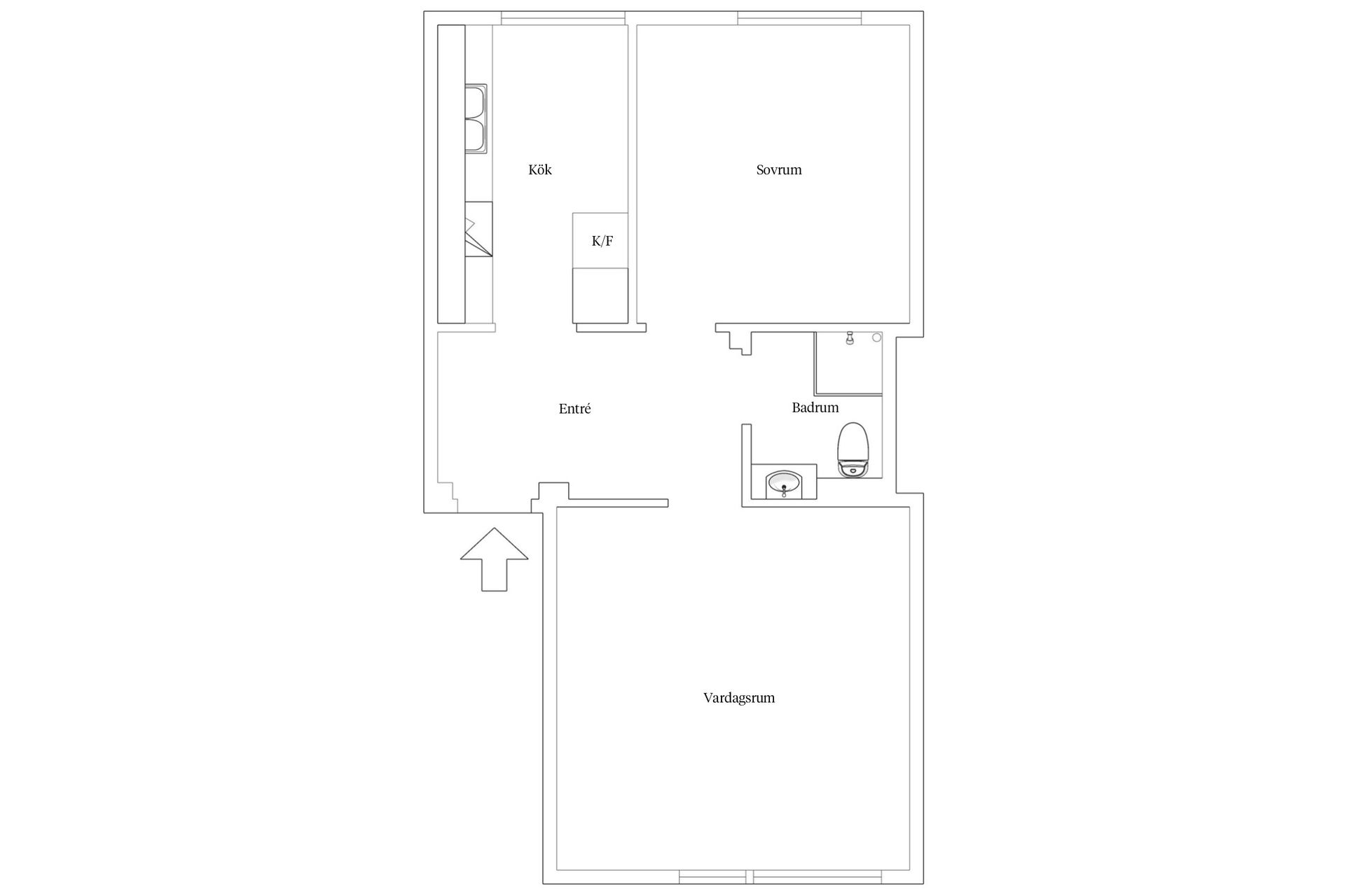 Bostadsrätt, Kullagatan 1C, Centrum, Hässleholm