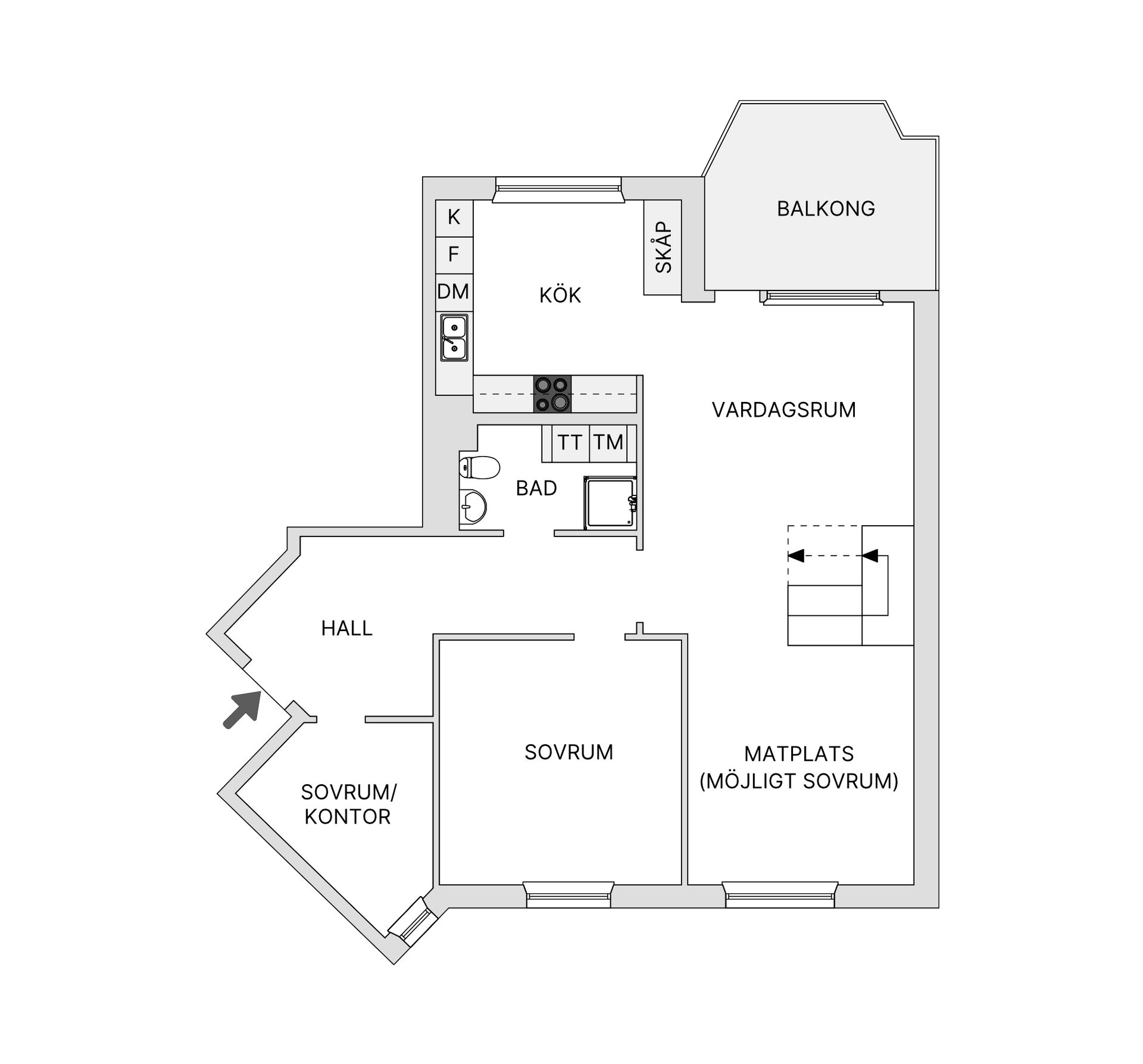 Bostadsrätt, Magnus Ladulåsgatan 49, Vindsetage, Södermalm - Södra Station, Stockholm