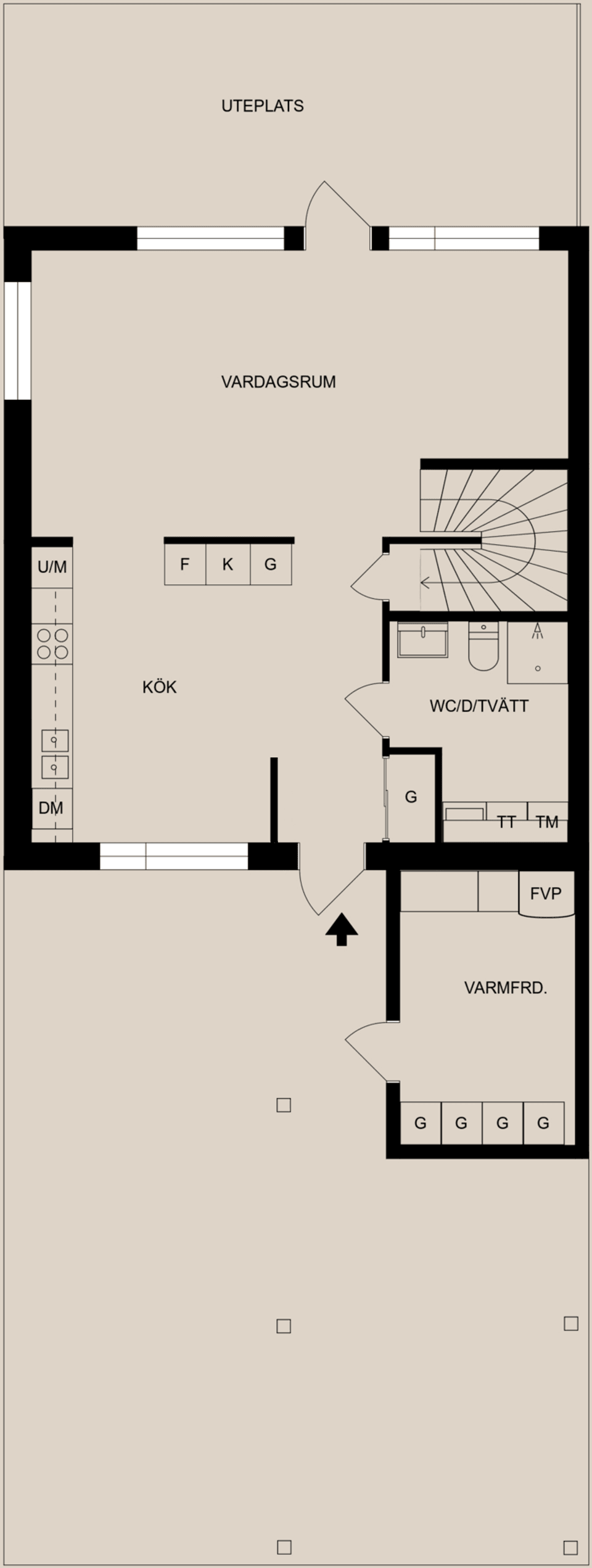 Radhus, Stensötavägen 64C, Svärtinge - Skogsbacke, Norrköping