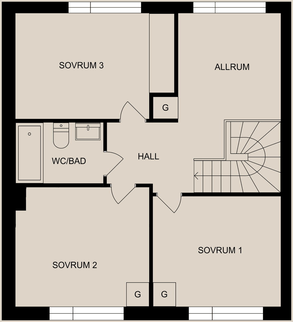 Radhus, Stensötavägen 64C, Svärtinge - Skogsbacke, Norrköping
