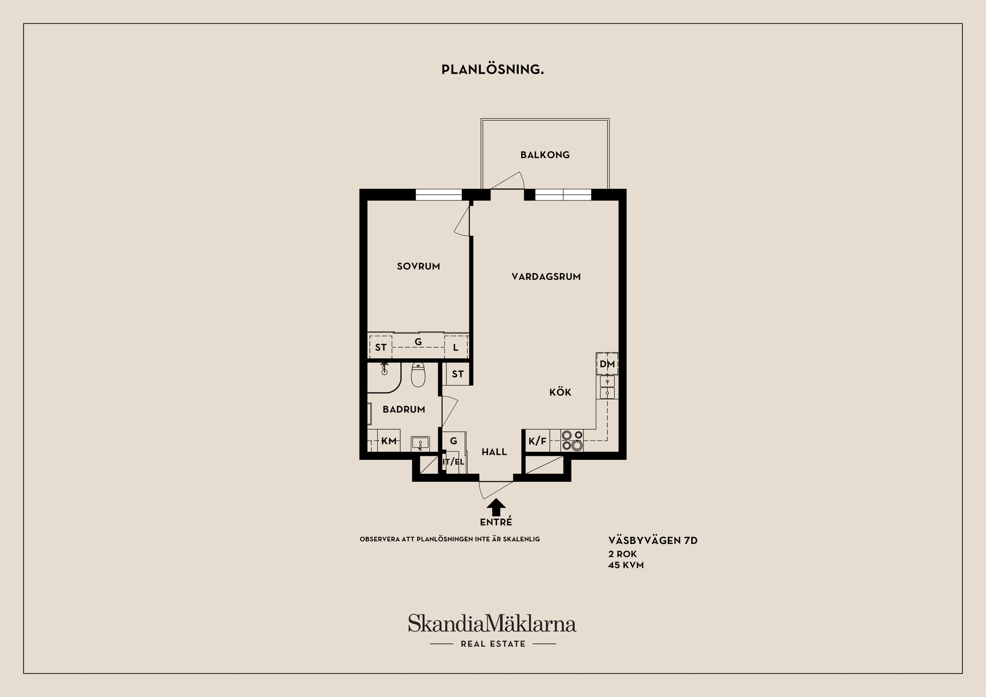 Bostadsrätt, Väsbyvägen 7D, Centrala Väsby, Upplands Väsby