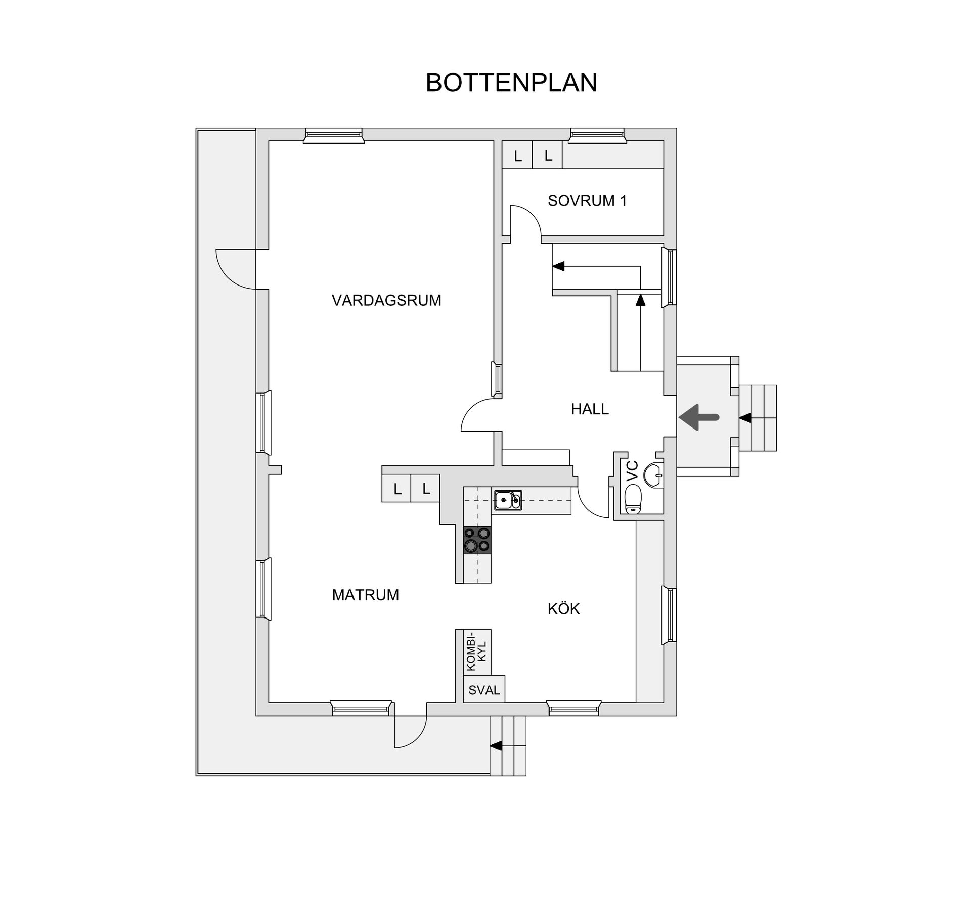 Villa, Centrumvägen Villa Manhem 54, Centrum, Kalix