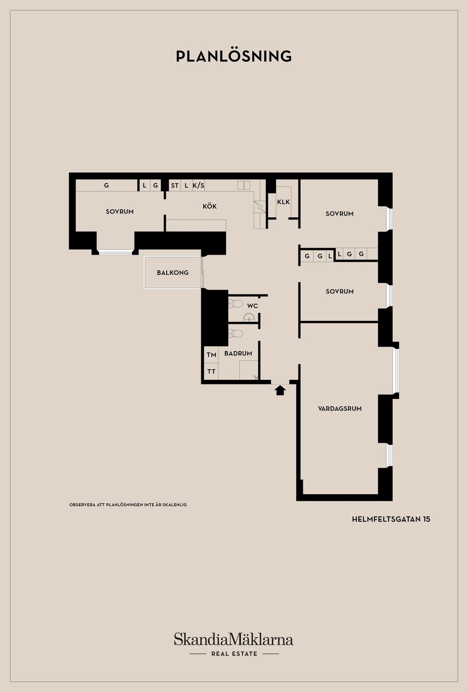 Bostadsrätt, Helmfeltsgatan 15, Tågaborg, Helsingborg