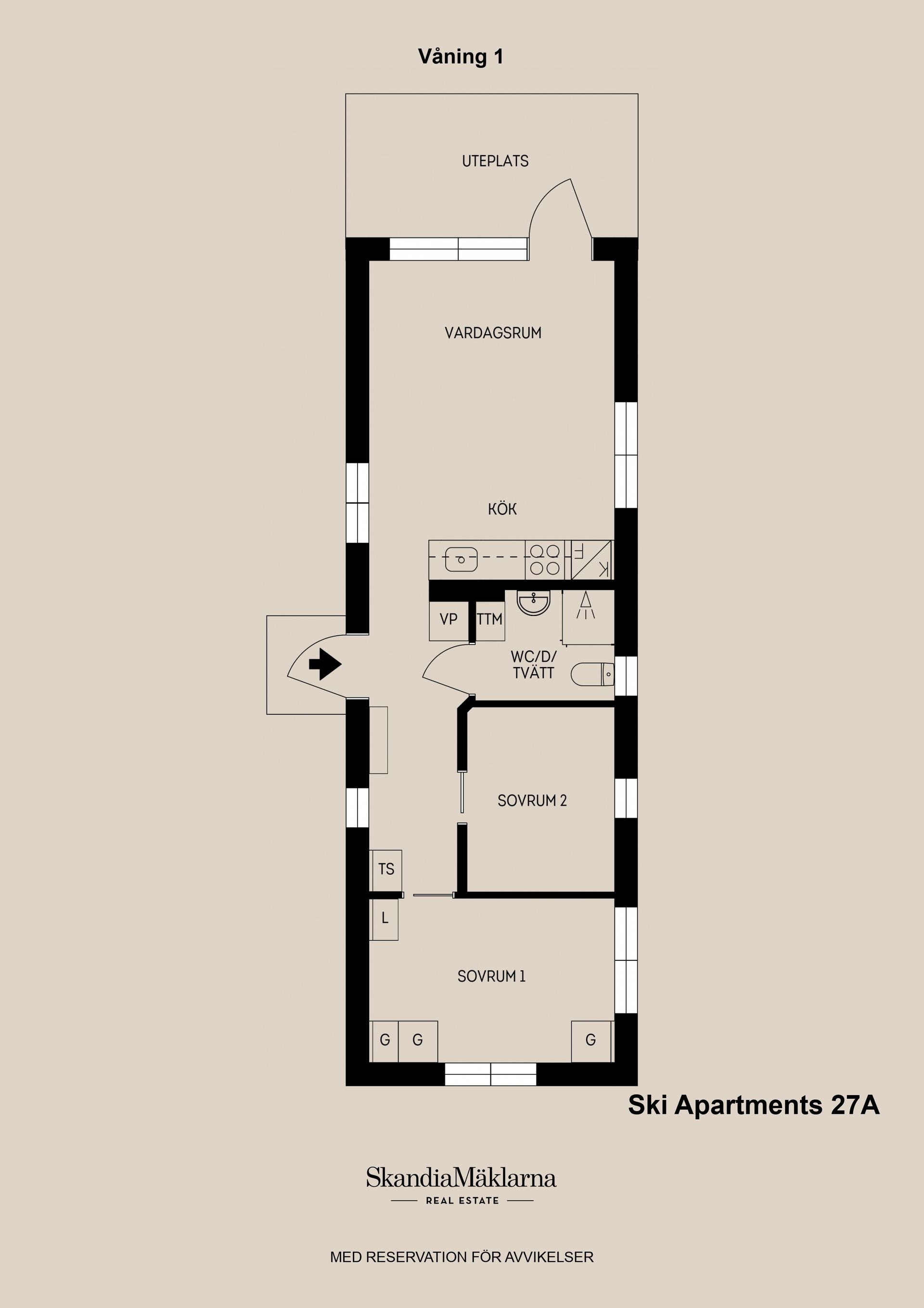 Bostadsrätt, Ski Apartments 27A - Nedre Ängsvägen 27A, Kungsberget, Sandviken