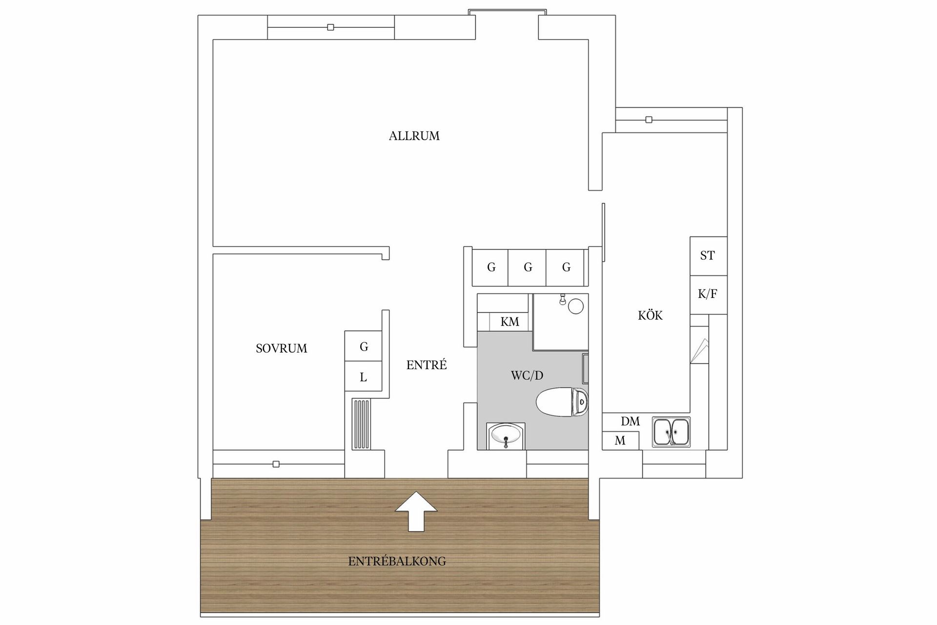 Bostadsrätt, Drottninggatan 1E, Söder, Växjö