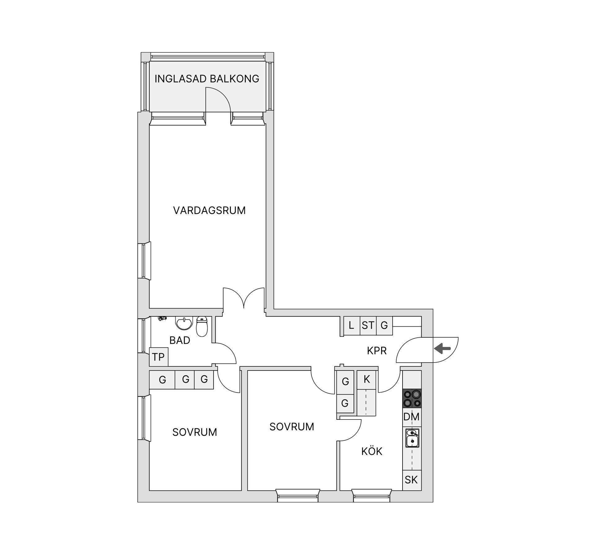 Bostadsrätt, Fogdegatan 15, Centralt, Ljungby