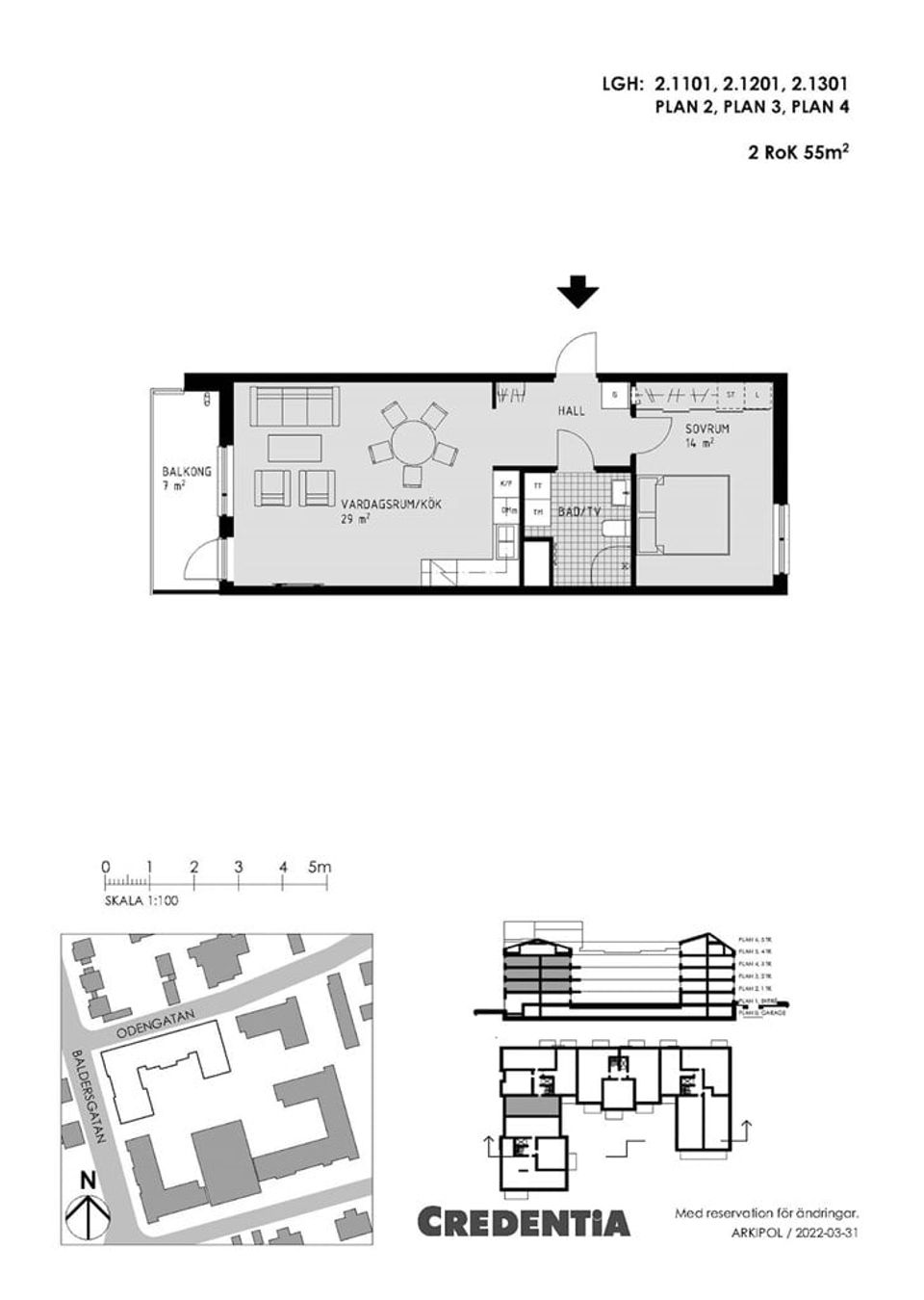 Bostadsrätt, Odengatan 2A, Norrtälje