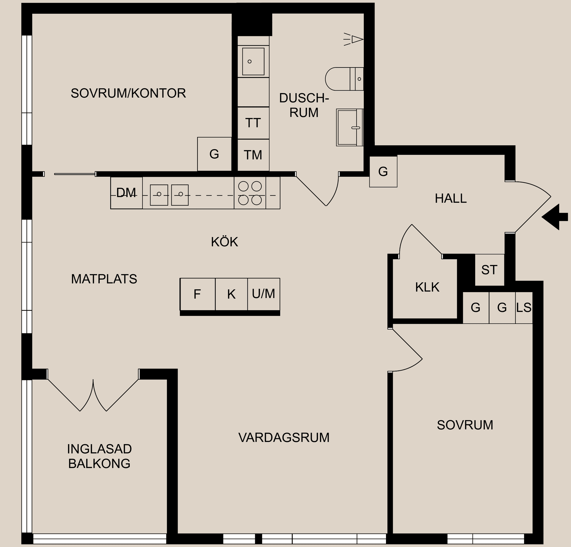 Bostadsrätt, Albrektsvägen 21, Centralt, Norrköping