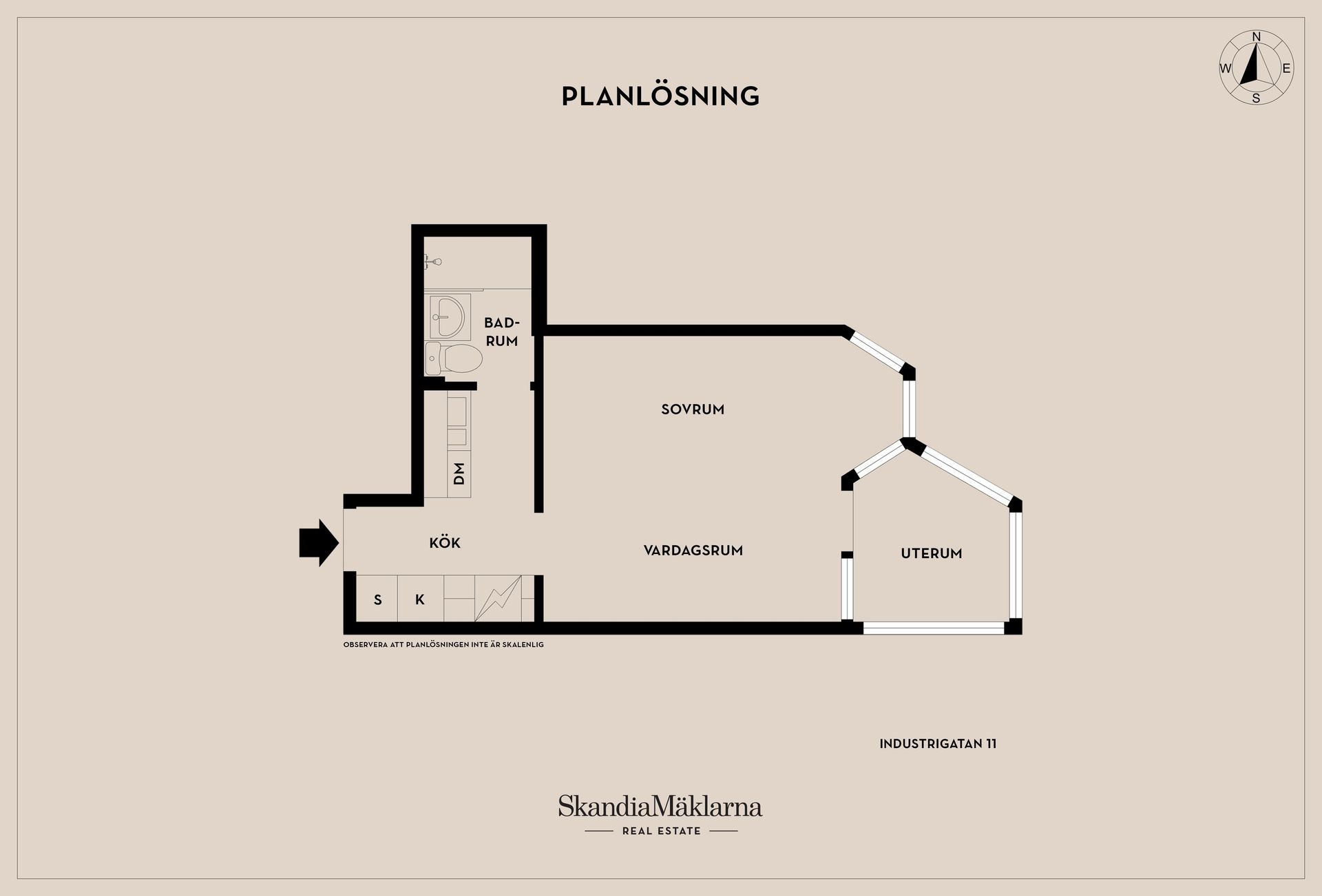 Bostadsrätt, Industrigatan 11, Mjölby