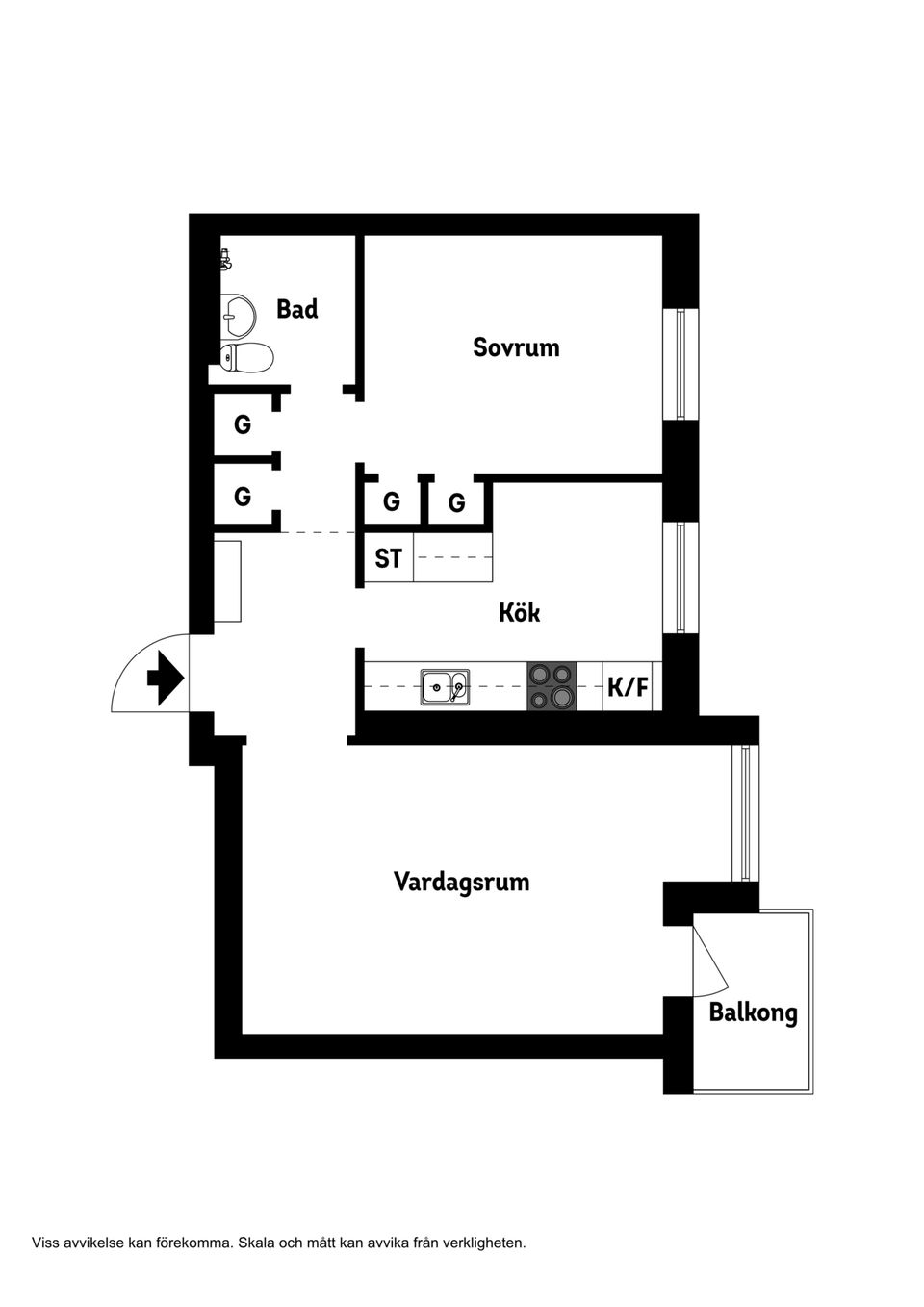 Bostadsrätt, Södra Ringvägen 55, Södermalm, Kristinehamn